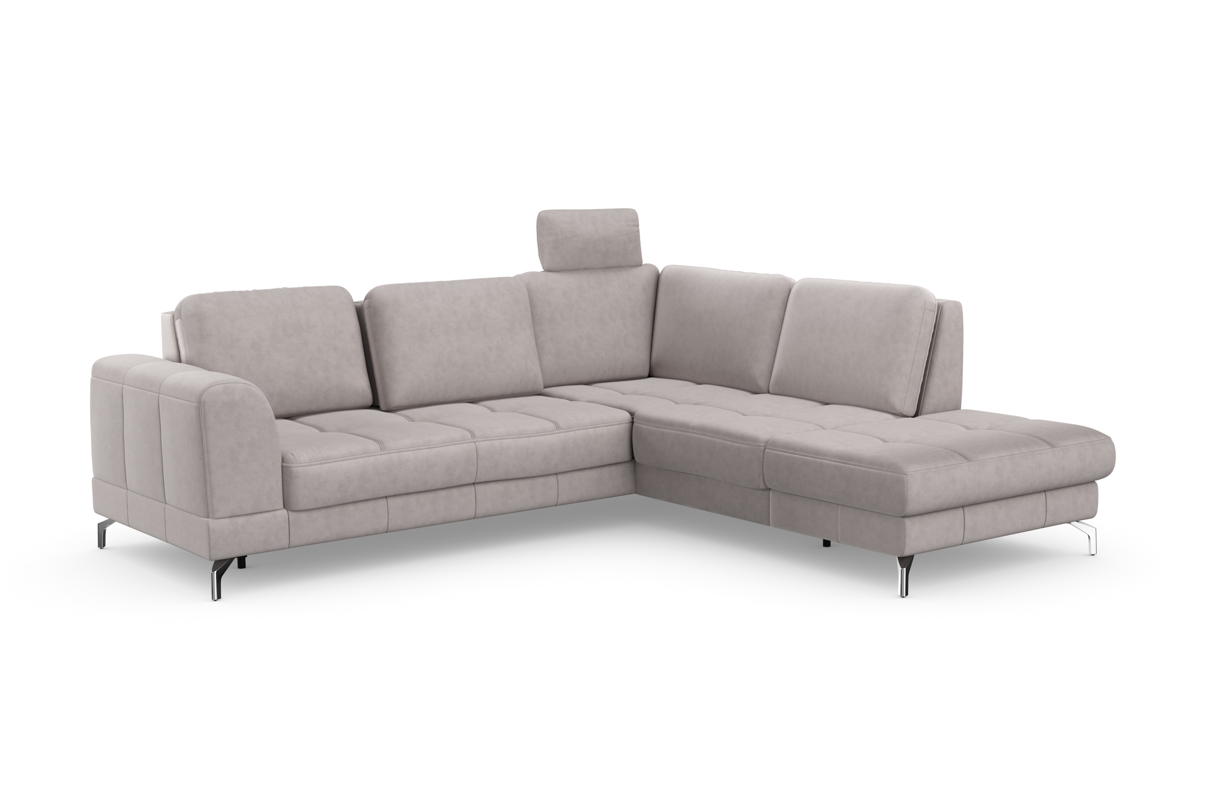 sit&more Ecksofa »Bendigo L-Form«, inklusive Sitztiefenverstellung, Bodenfreiheit 12 cm, in 2 Fußfarben