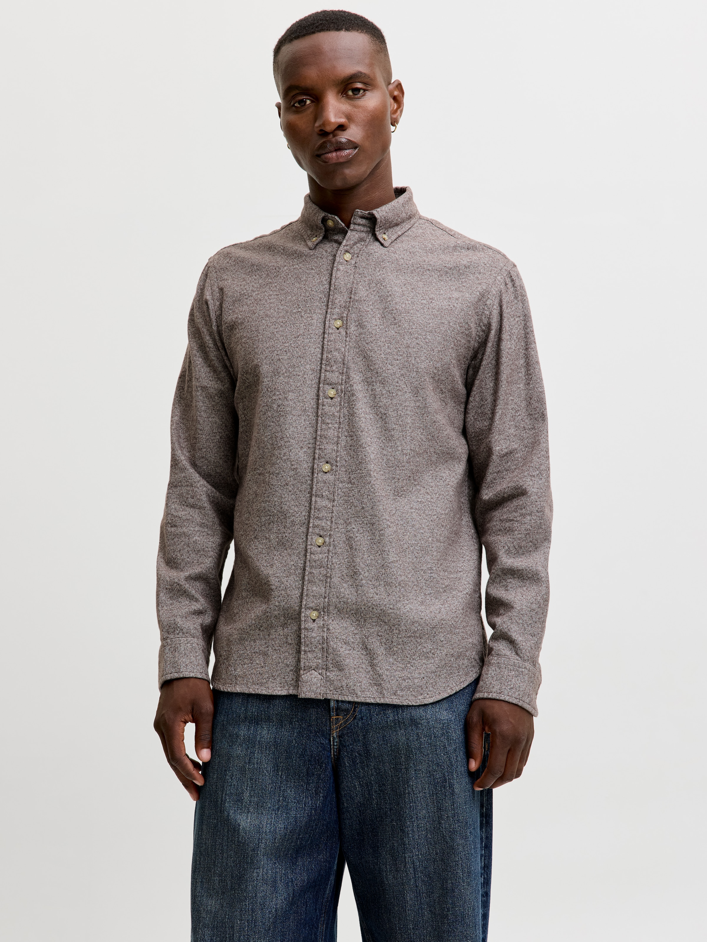 Jack & Jones Langarmhemd »JPRBLUHARVEY TWILL SOLID L/S SHIRT SN« Baumwolle, regular fit