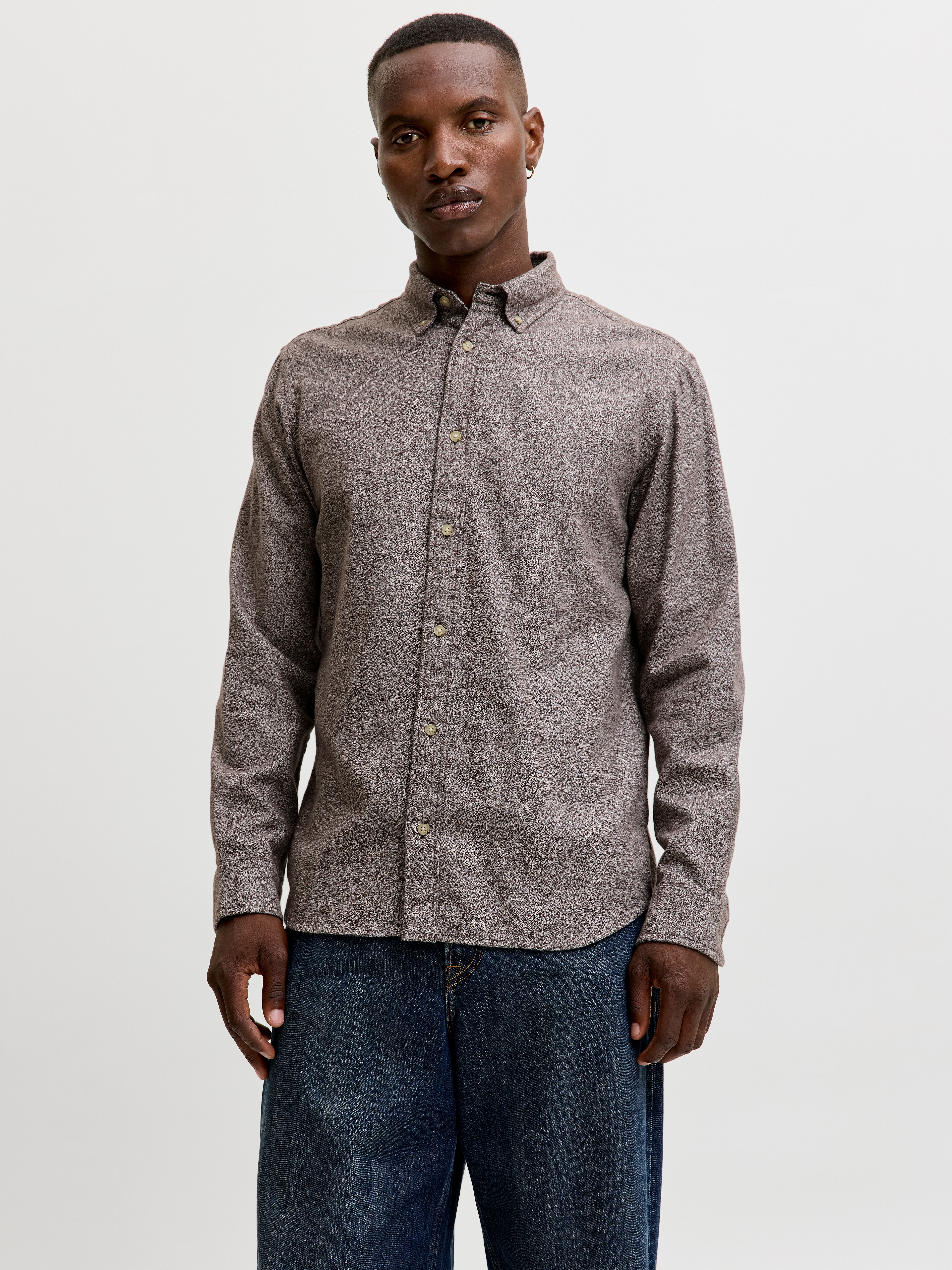 Jack & Jones Langarmhemd "JPRBLUHARVEY TWILL SOLID L/S SHIRT SN" Baumwolle, regular fit