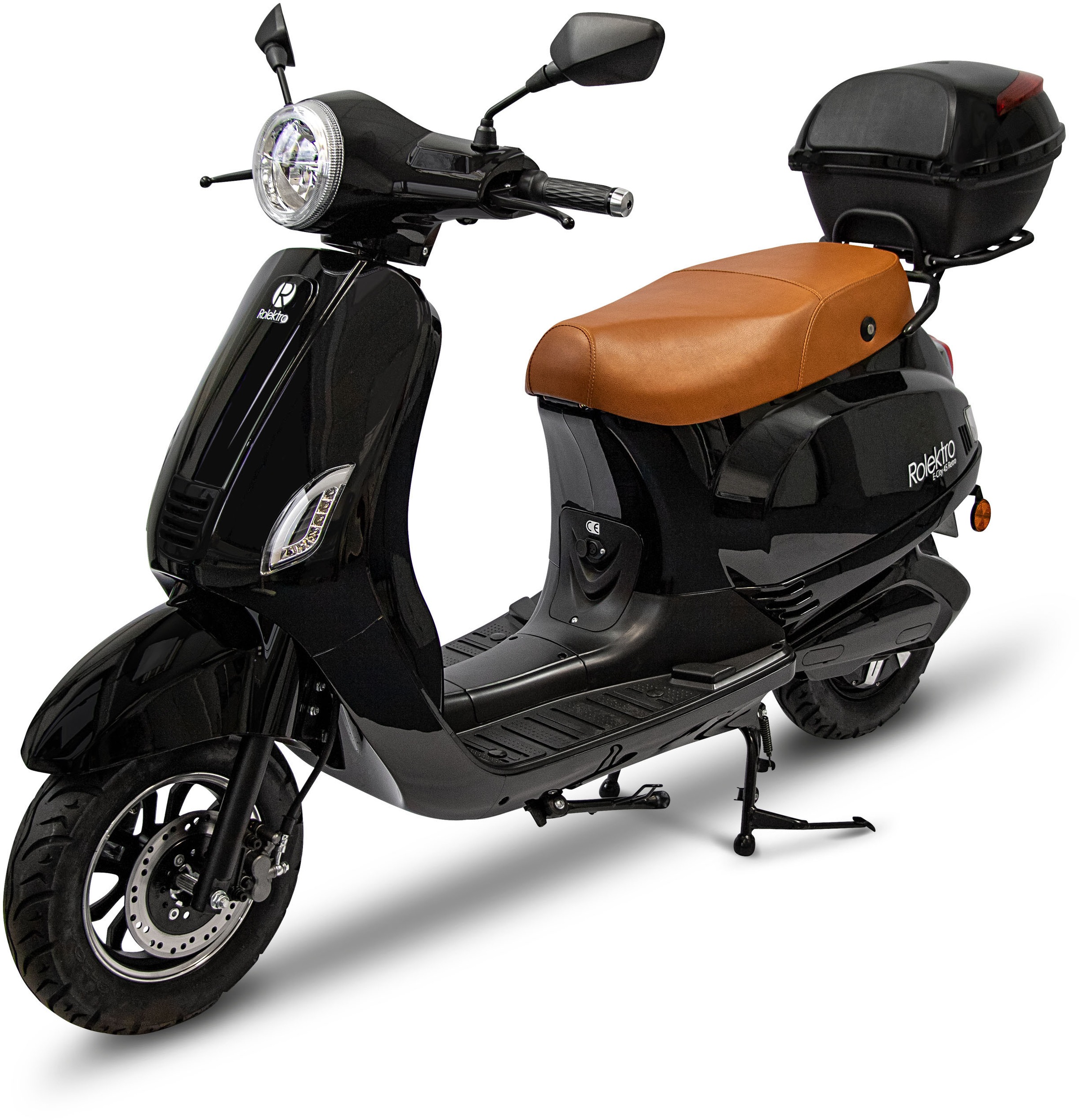 Rolektro, Retro 45 E-Roller, Lithium, V.2021, Schwarz, 60V-27,5Ah Akku, 2000 Watt