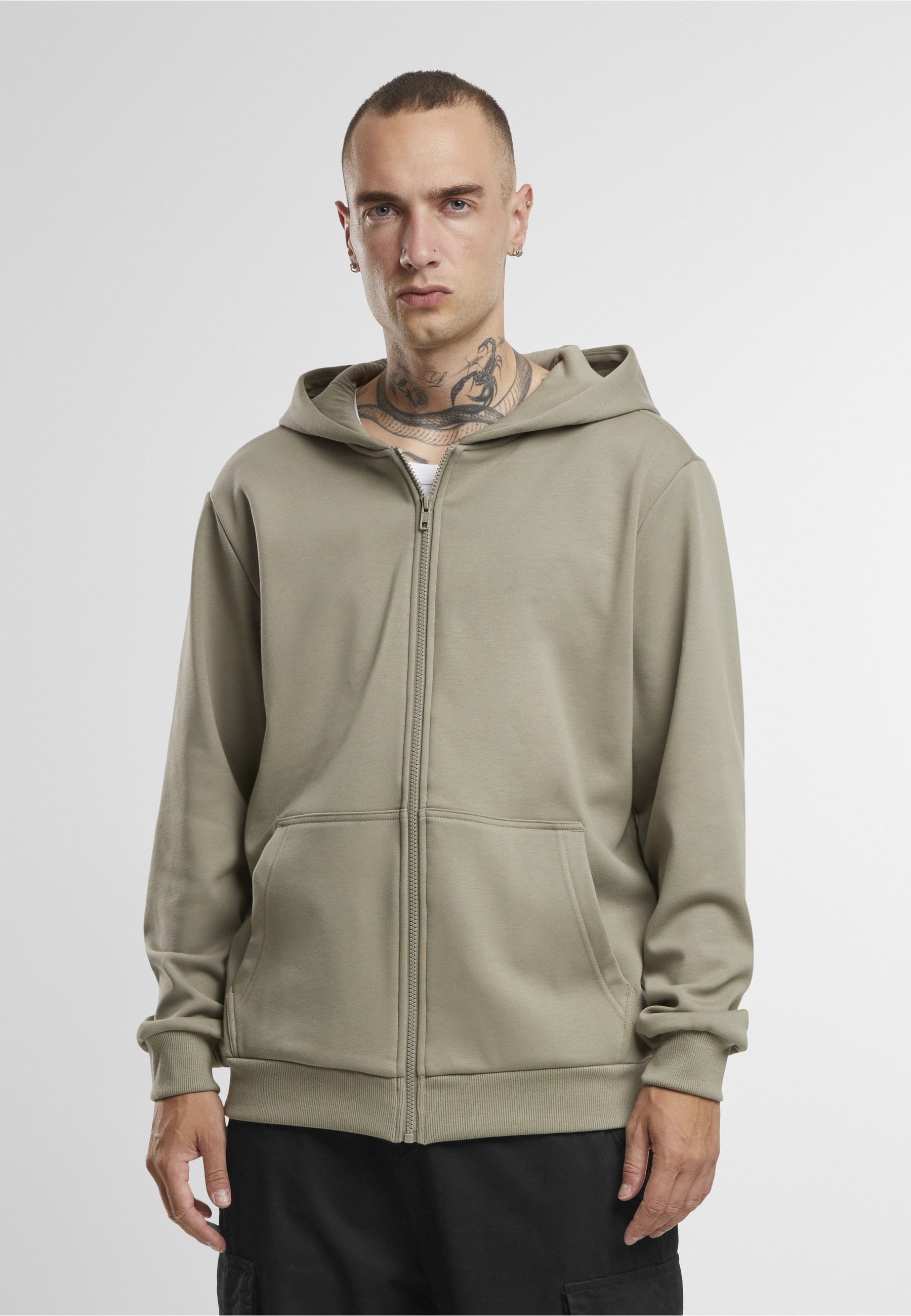 URBAN CLASSICS Outdoorjacke »Urban Classics Herren Cozy Zip Hoody« 1 Stk. tlg. mit Kapuze