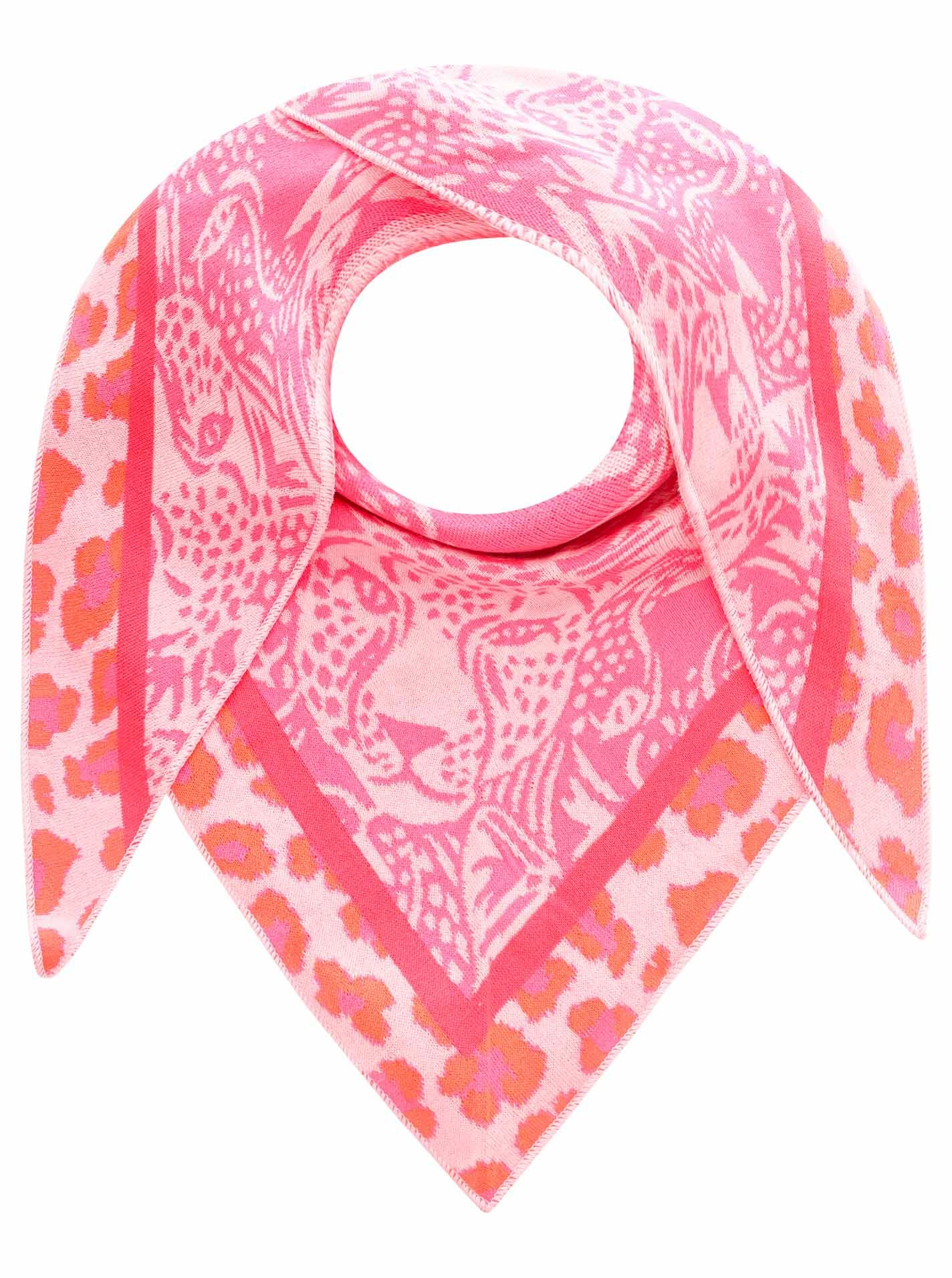 Zwillingsherz Dreieckstuch ""Angry Leo"" Leopardmuster, Strick, wärmend günstig online kaufen