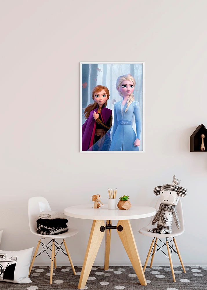 Thumbnail - Komar Bild "Frozen Sisters in the Wood" Disney 1 Stk. tlg. Wandbild zur Dekoration im Kinderzimmer - ohne Rahmen