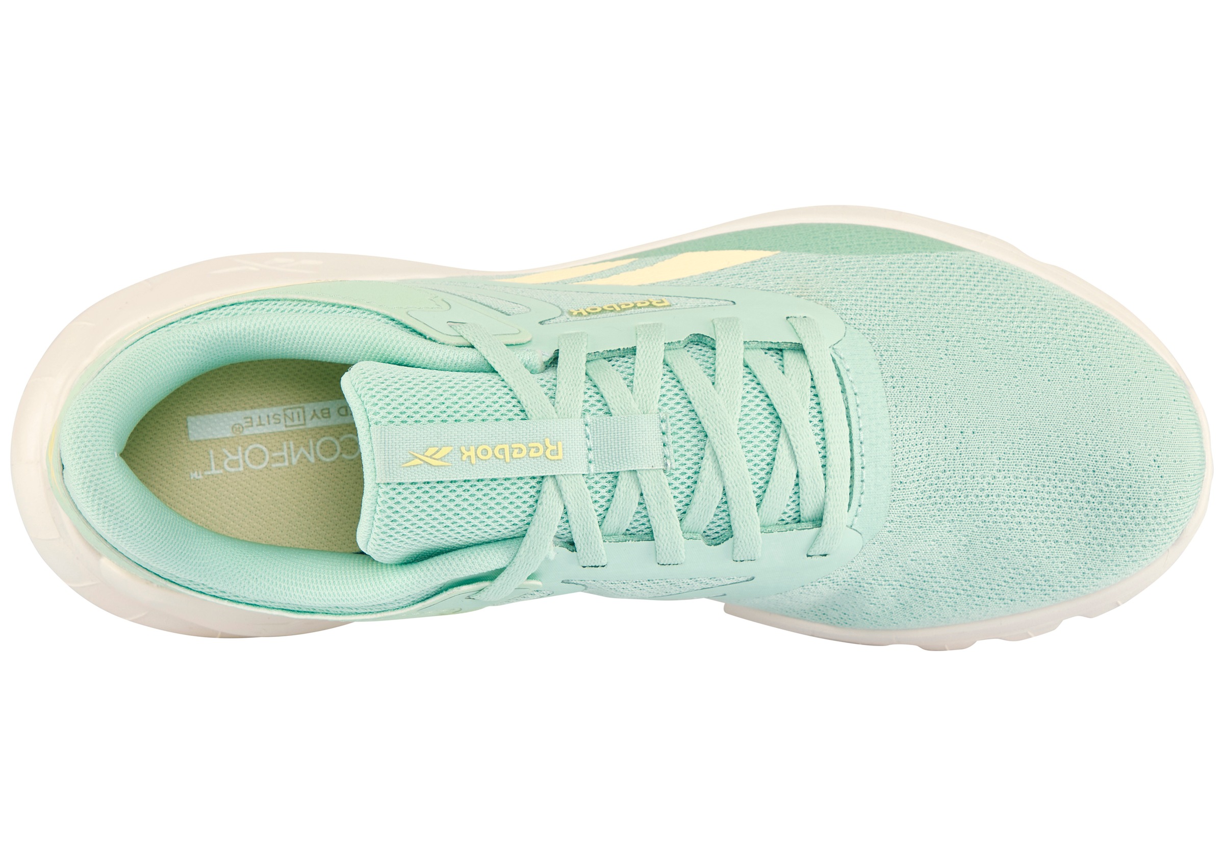 Trainingsschuh REEBOK "SPLIT FLEX", Damen, Gr. 42,5, glitch aqua, chalk, gelb haze, Synthetik, Textil, Schuhe 3