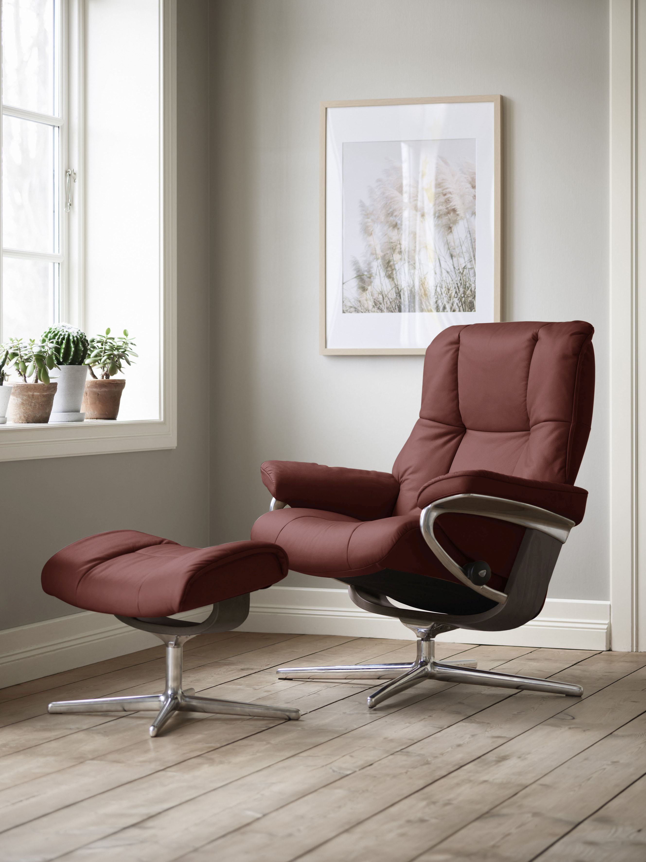 Stressless Relaxsessel "Mayfair" mit Cross Base, Größe S, M & L, Holzakzent Wenge