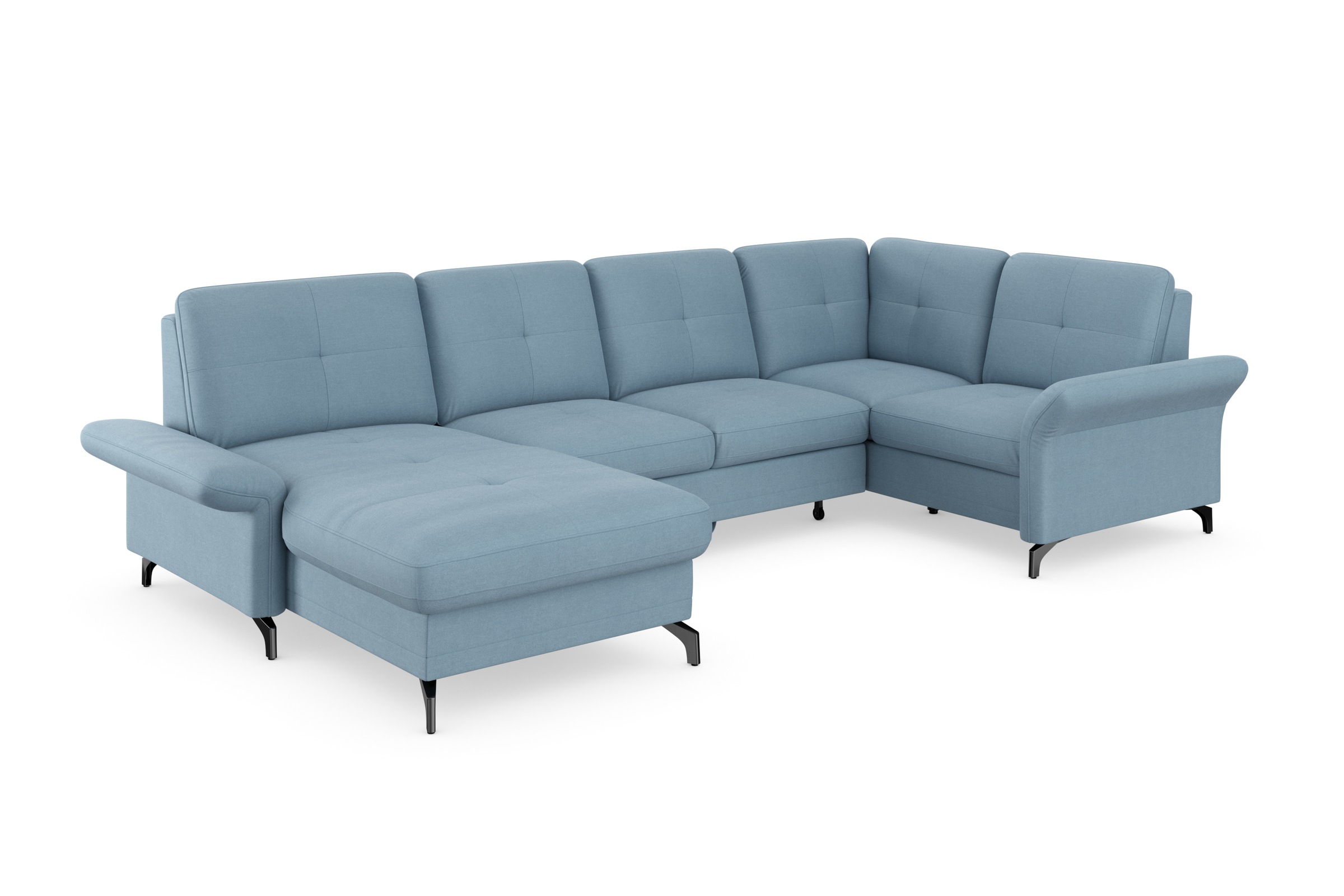 PLACES OF STYLE Wohnlandschaft "Calando U-Form" wahlweise mit Bettfunktion, günstig online kaufen