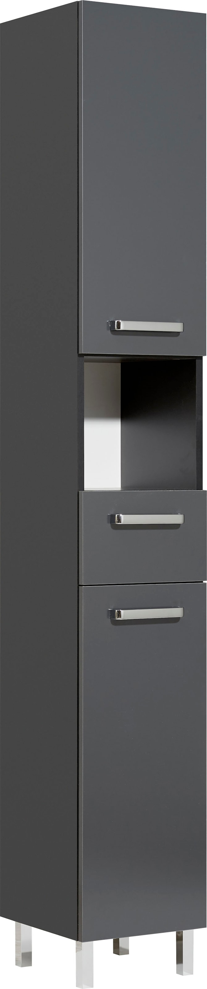 Saphir Hochschrank "Quickset Badschrank 30 cm breit, 2 Türen, 1 Nische, 1 S günstig online kaufen