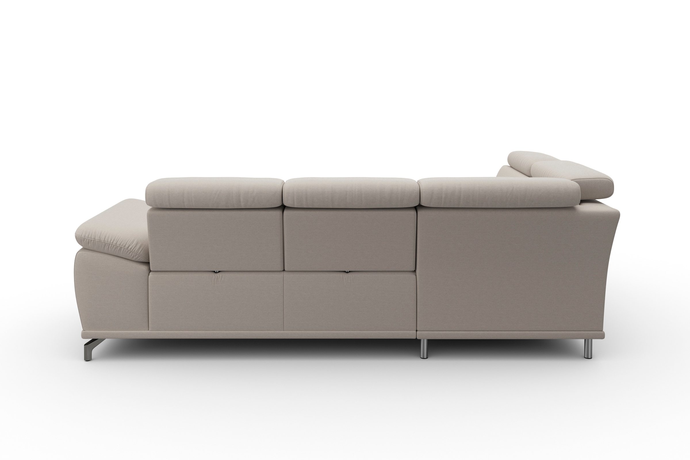 sit&more Ecksofa »Cabrio L-Form«, mit Sitztiefenverstellung und Federkern, 3 Nierenkissen