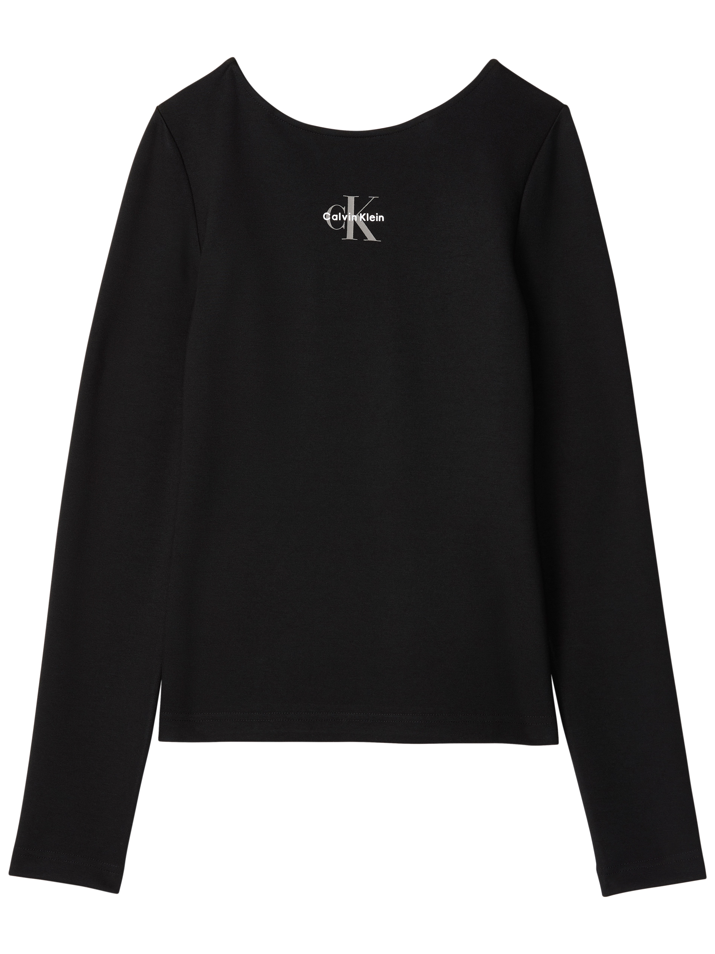 Calvin Klein Jeans Langarmshirt Figurbetonte Passform mit Rundhalsausschnitt