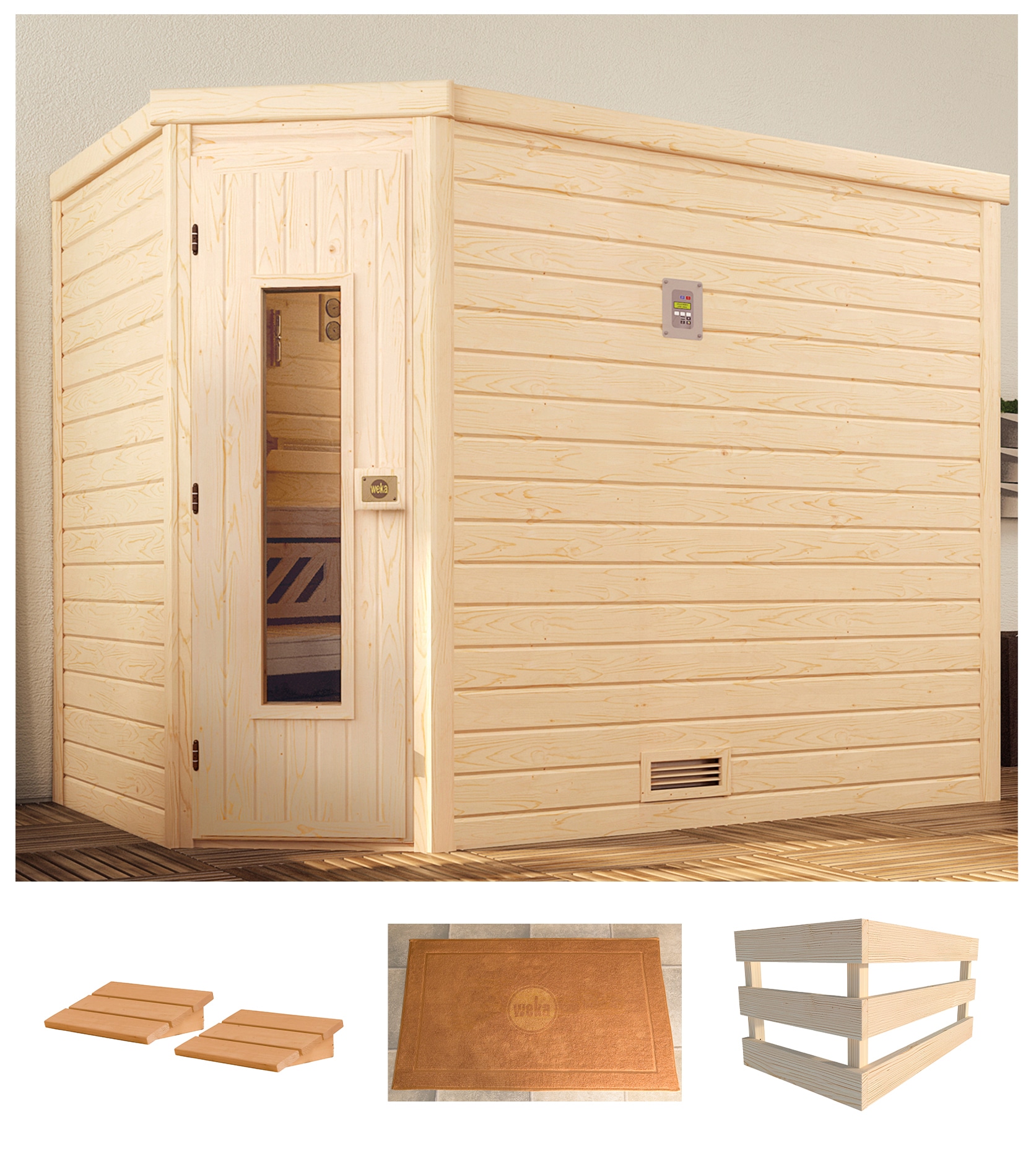 weka Sauna "Turku Eck 2" ohne Ofen