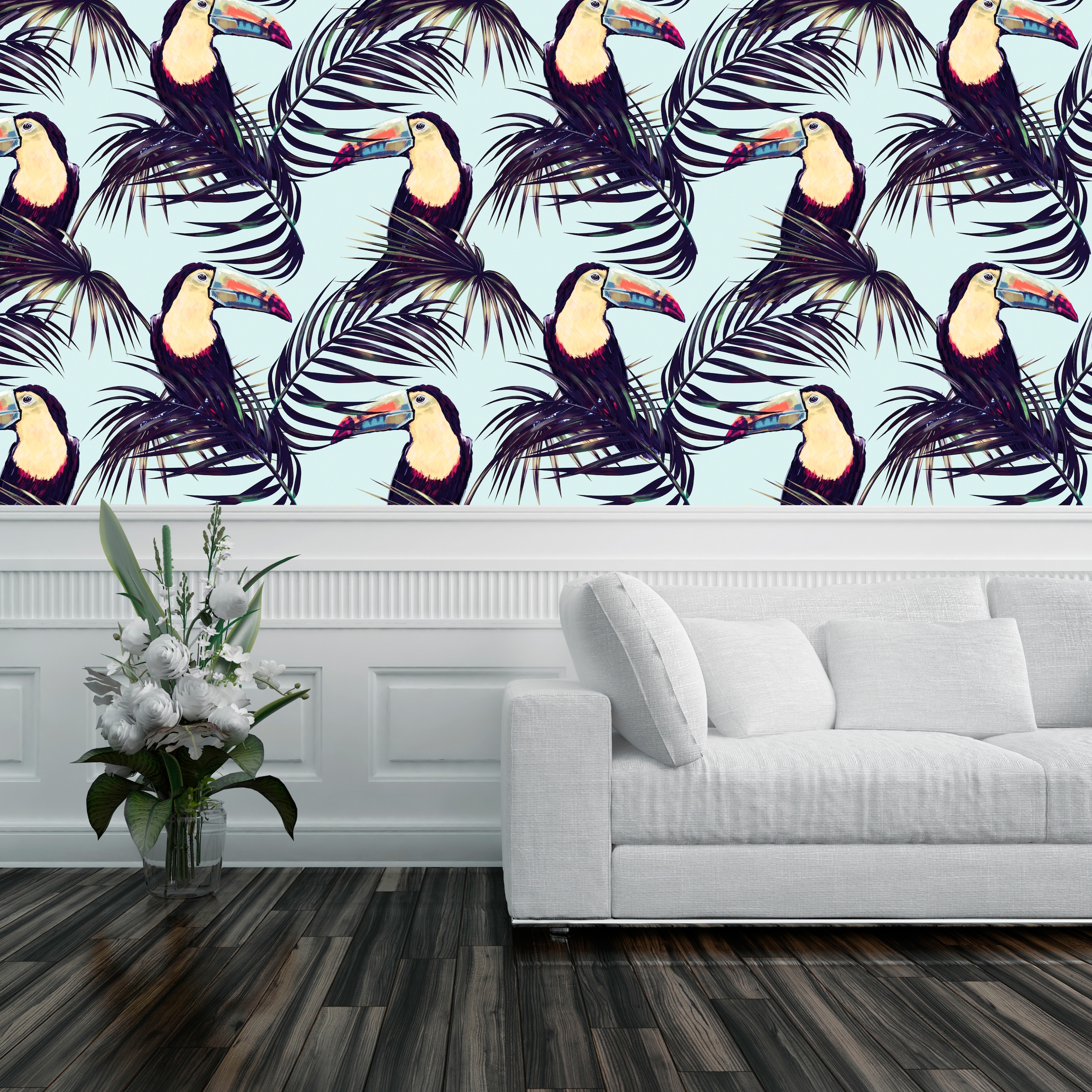 queence Vinyltapete »Girdiogh« Motiv | bedruckt | botanisch | geblümt | gemustert | natürlich glatt 90x250cm, selbstklebend, kinderleichte Anbringung, , Sticker