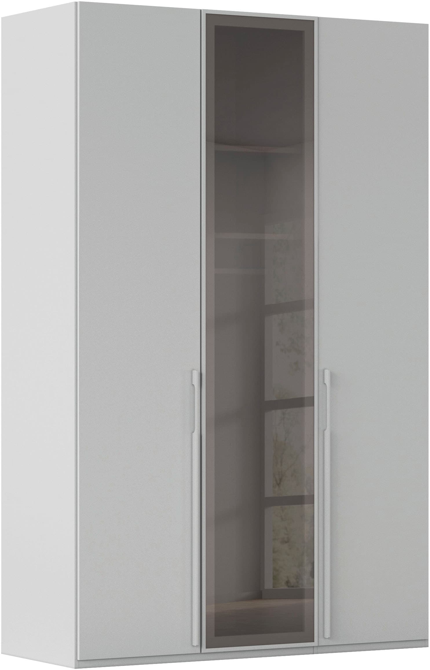 rauch Drehtürenschrank »Schrank Garderobe SKAT SHINE Breiten 151/201/251/301cm, Höhe 223/235cm« 3 verschiedene Ausstattungen BASIC/CLASSIC/PREMIUM (inkl. SOFT-CLOSE),  edle Schrankfront mittig hochwertige Glasrahmentüren MADE IN GERMANY