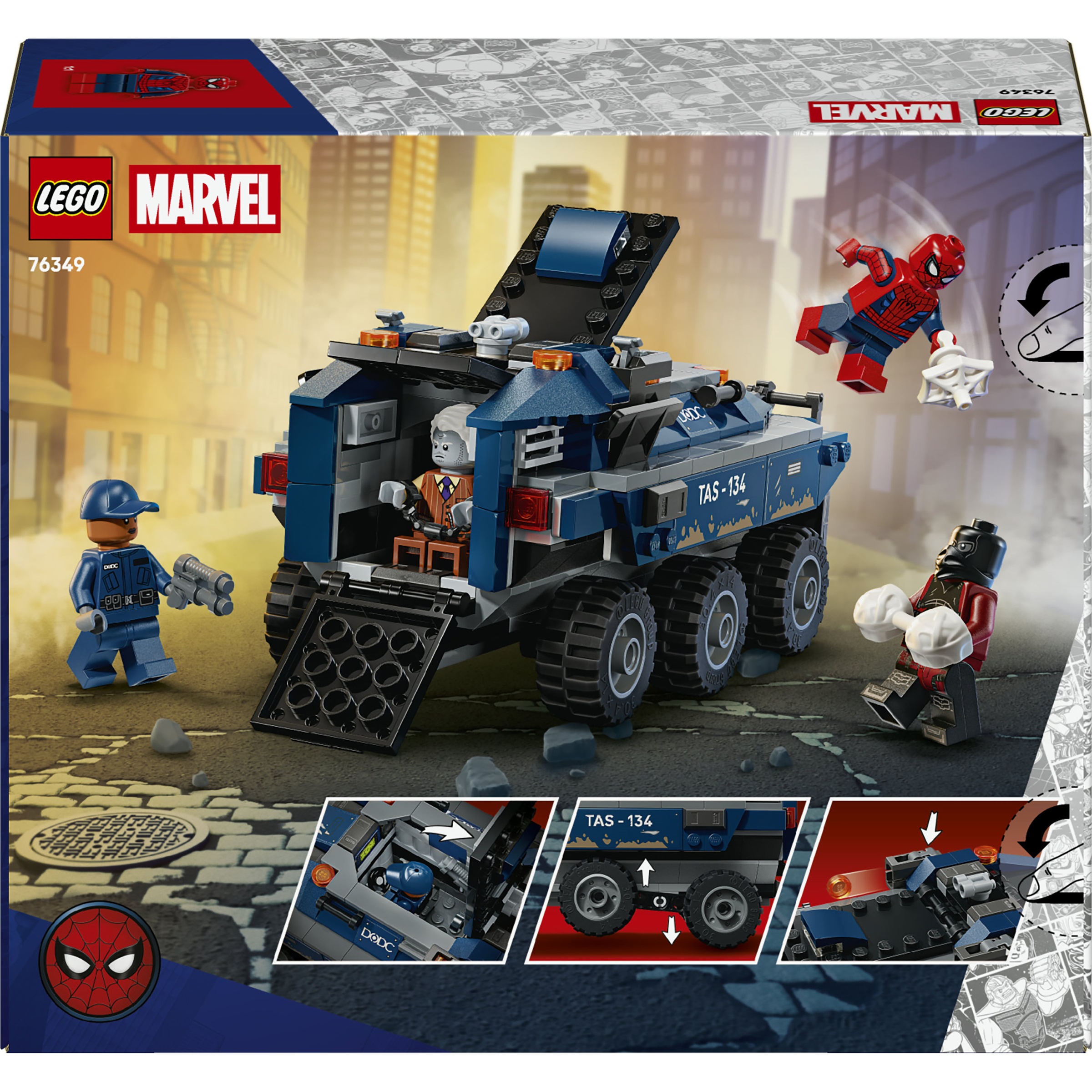 LEGO® Konstruktionsspielsteine »Spider-Man Jagt den Gefängnistransporter (76349), LEGO Super Heroes« Made in Europe