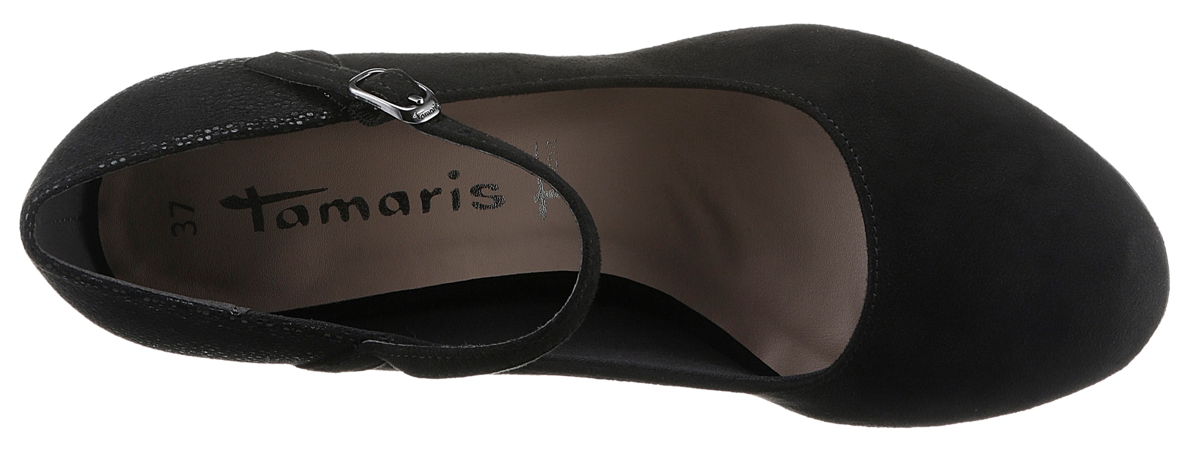 Tamaris Spangenpumps, mit Metallic-Applikation an der Ferse und Absatz