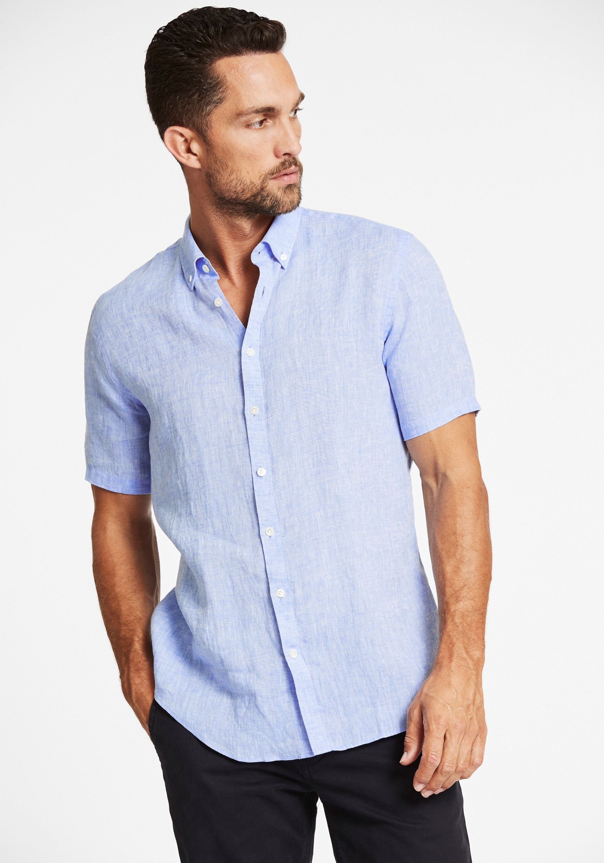 LINDBERGH "Leinenhemd (Kurzarm) Modern Fit"