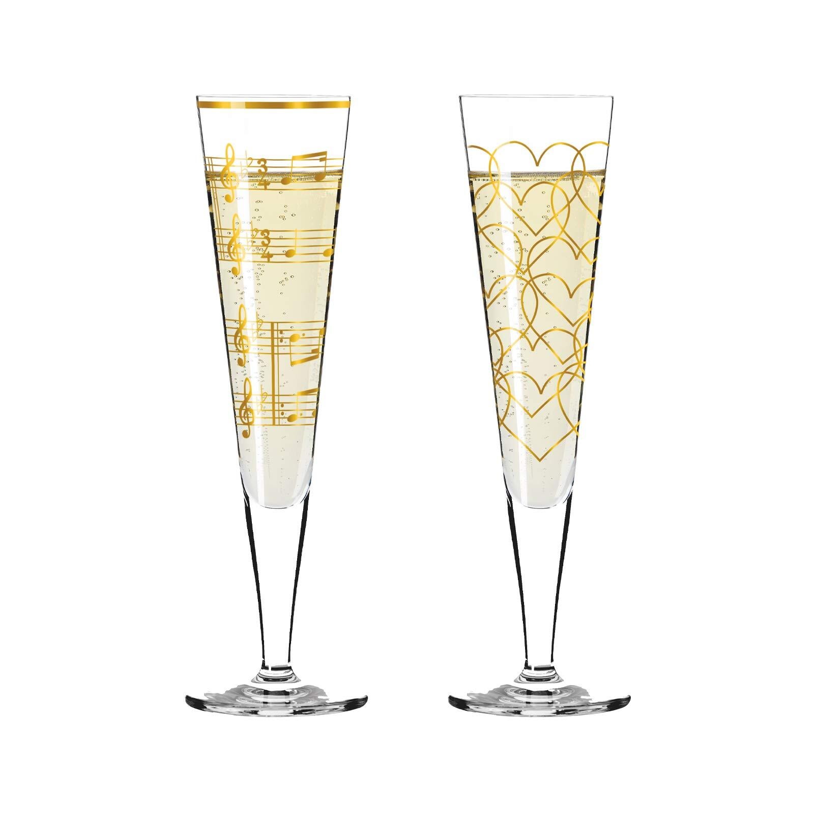 Ritzenhoff Champagnerglas »Champagnergläser Goldnacht 205 ml 2er Set gold«