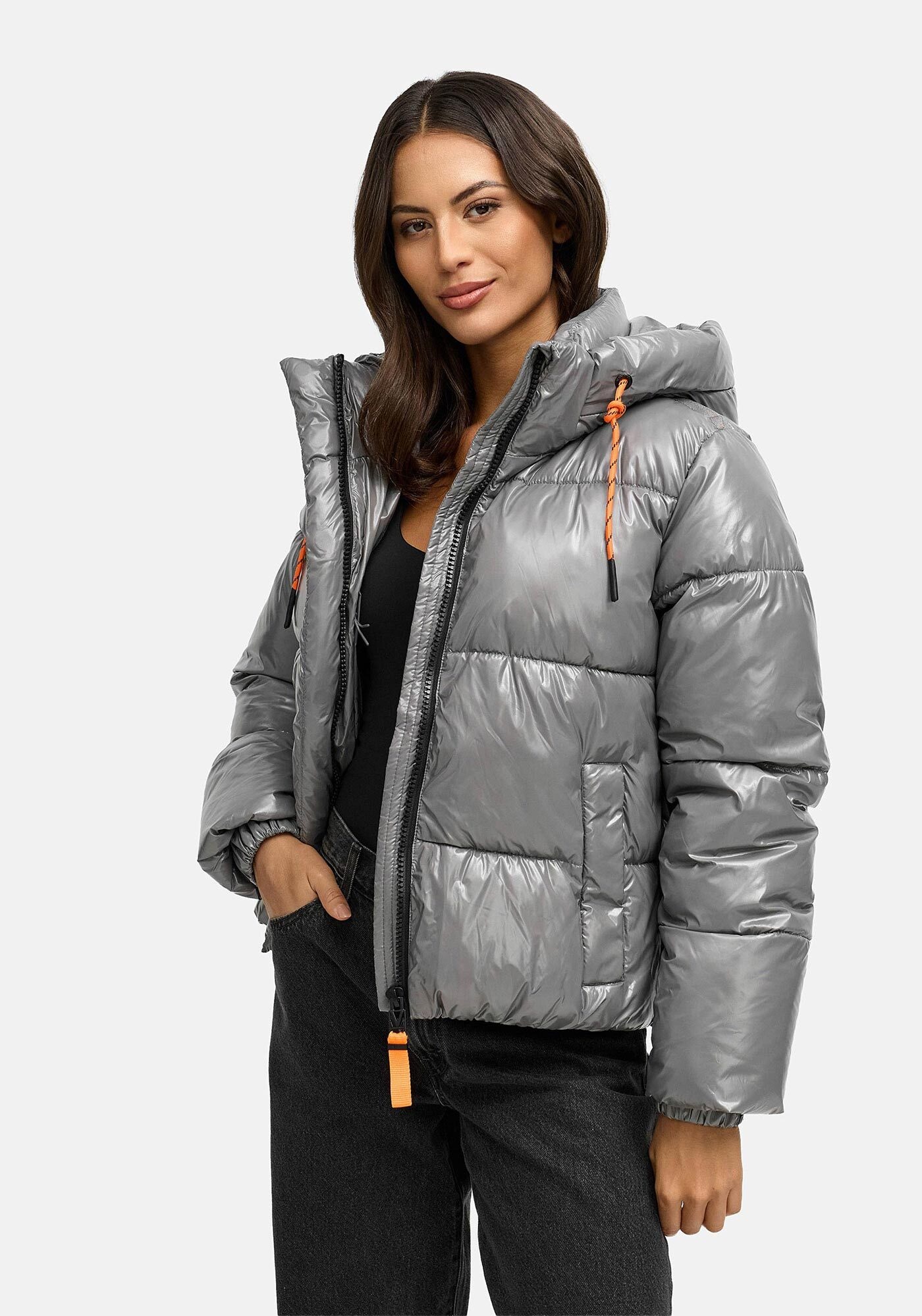 Marikoo Winterjacke »Skyraa«, Leicht glänzendes Obermaterial mit moderner Steppung