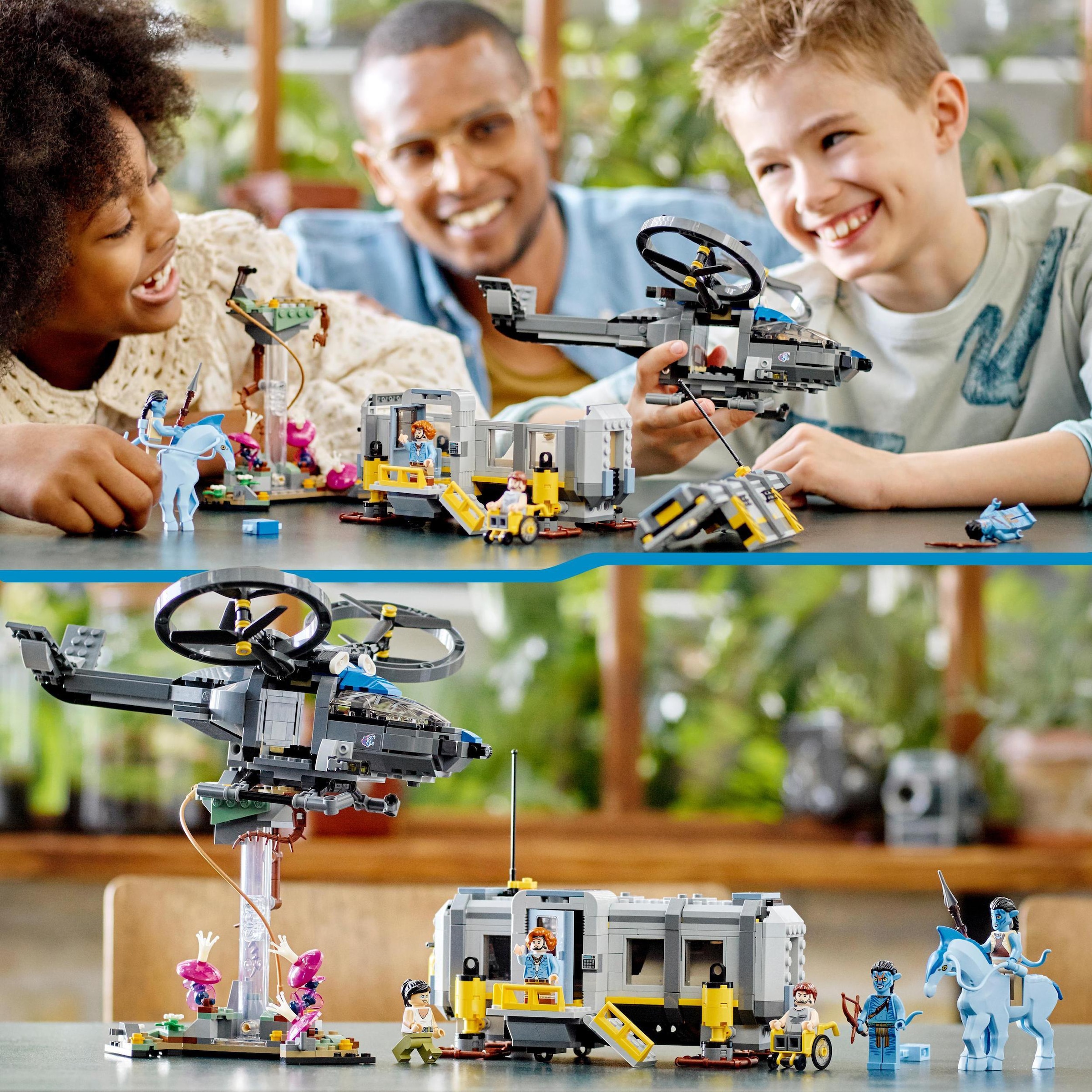 LEGO® Konstruktionsspielsteine »Schwebende Berge: Site 26 und RDA Samson (75573), LEGO® Avatar«, (887 St.), Made in Europe