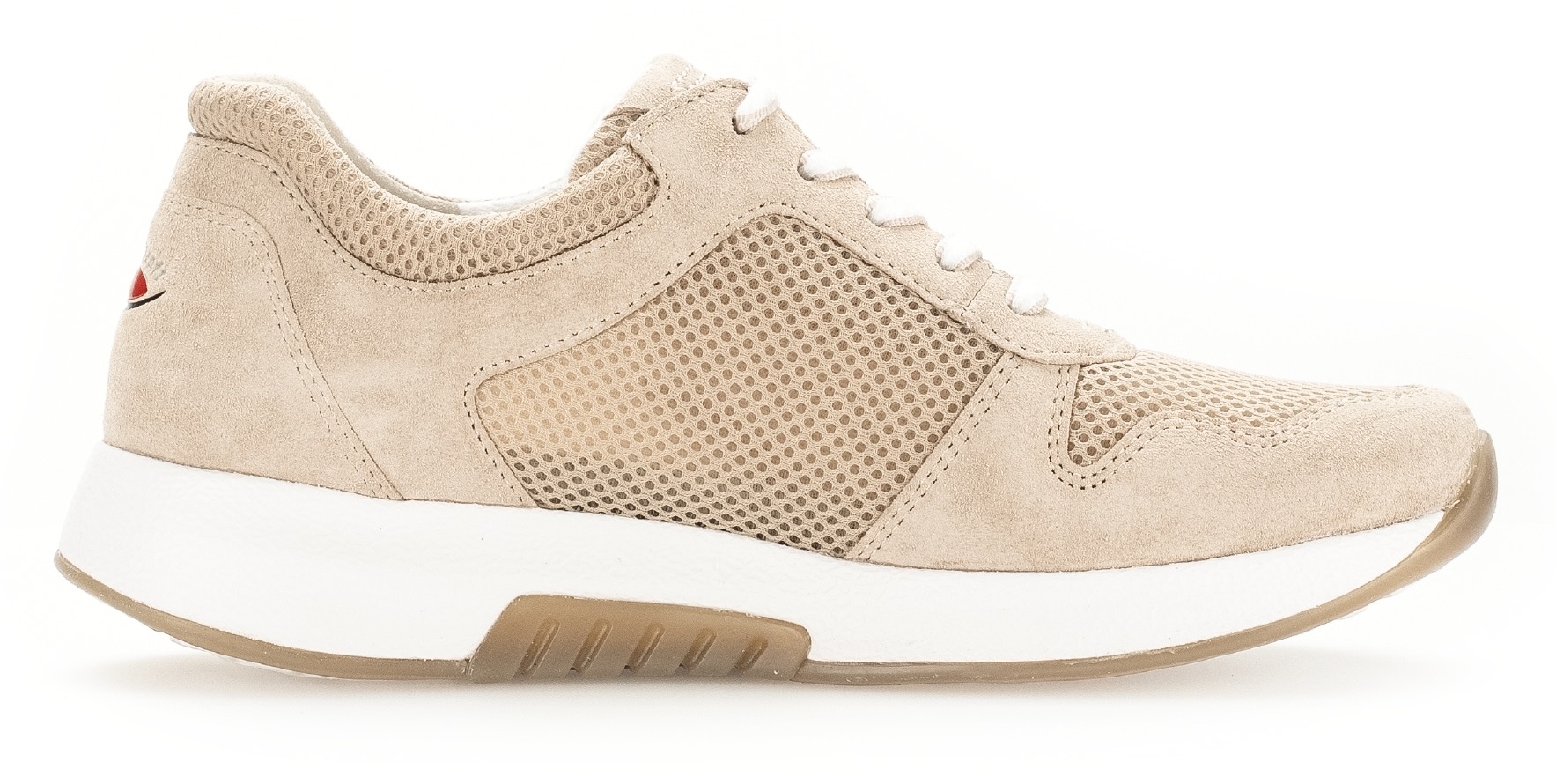 Gabor Rollingsoft Keilsneaker, Freizeitschuh, Halbschuh, Schnürschuh im sommerlichem Materialmix
