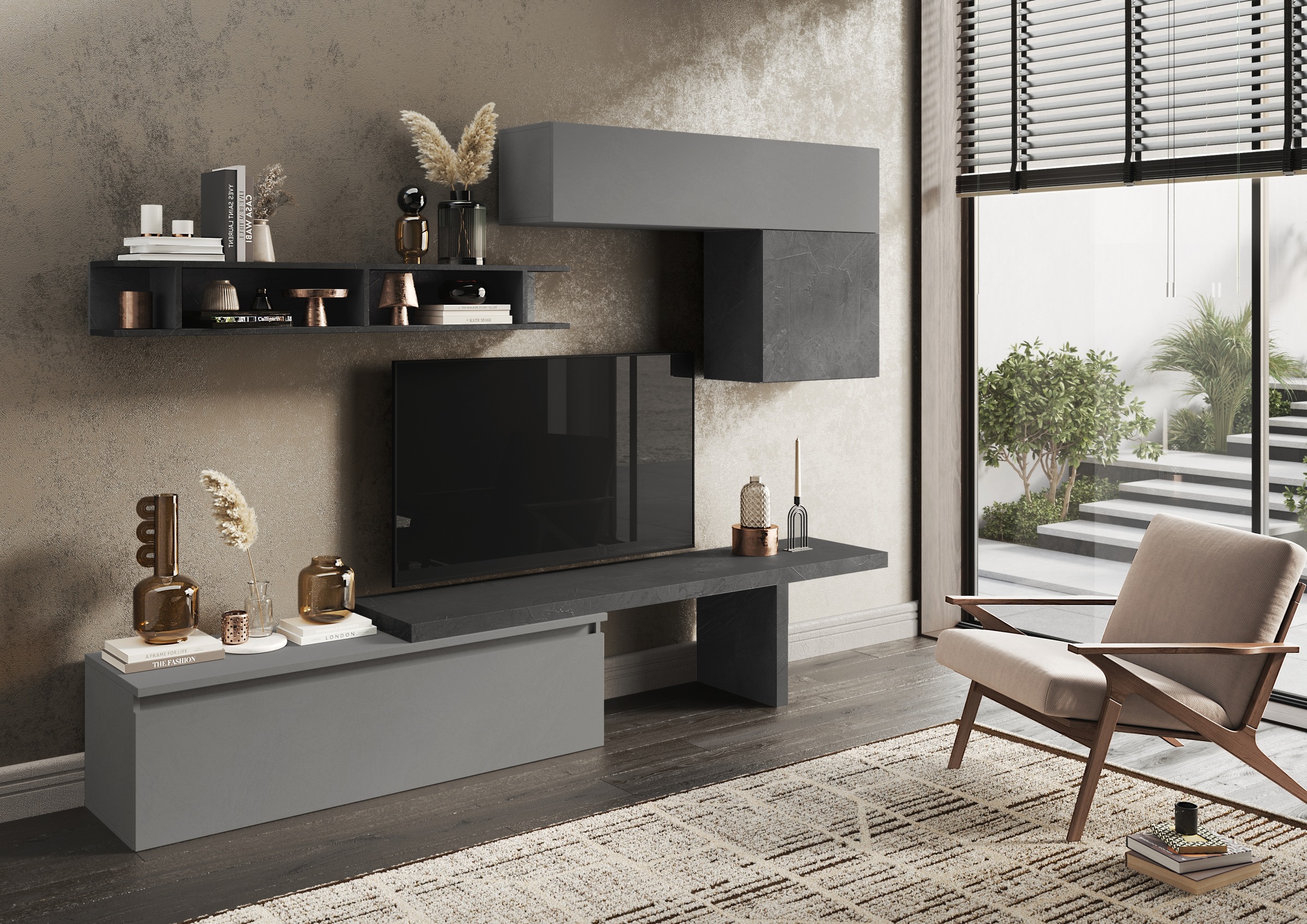 INOSIGN Wohnwand "Infinity, 5tlg. Breite 260 cm, Höhe variabel, Schrankwand günstig online kaufen