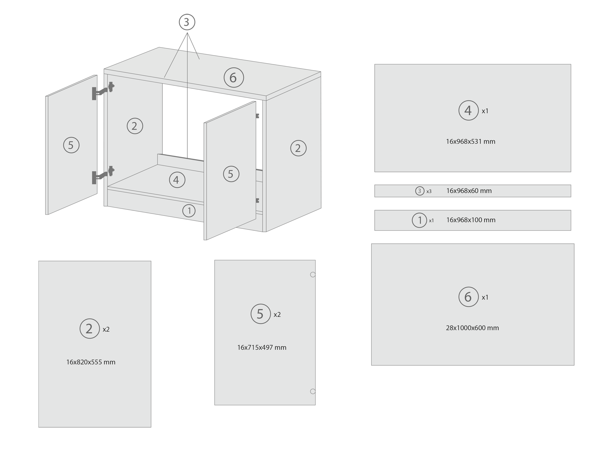 RESPEKTA Spülenschrank »Merle« Breite 100 cm, mit Soft-Close Funktion, Stangengriffe aus Metall