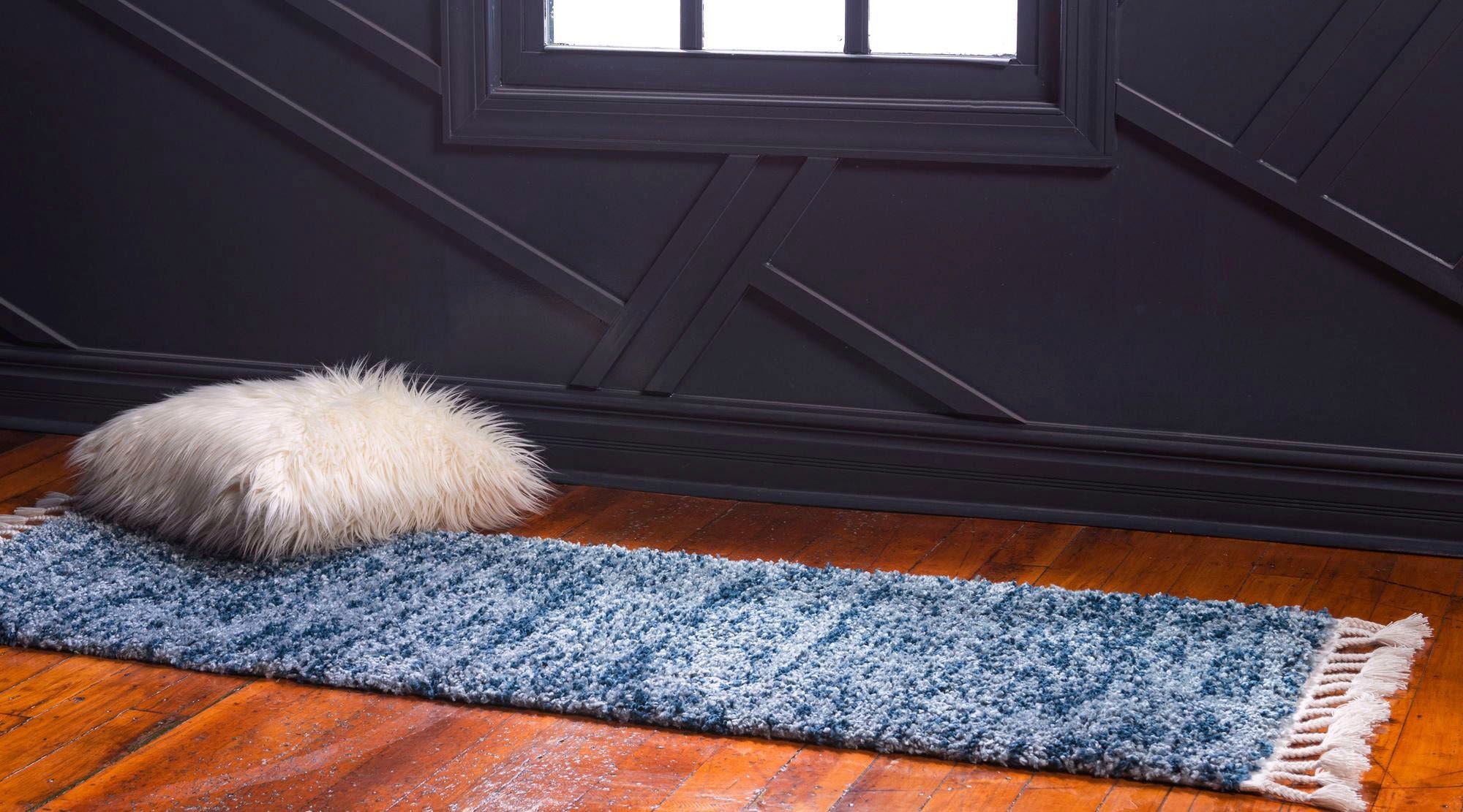 Myflair Möbel & Accessoires Hochflor-Läufer »Top Shag Lagerräumung«, rechteckig, 32 mm Höhe, Teppich-Läufer, gewebt, melierte Optik, weich & kuschelig, mit Fransen