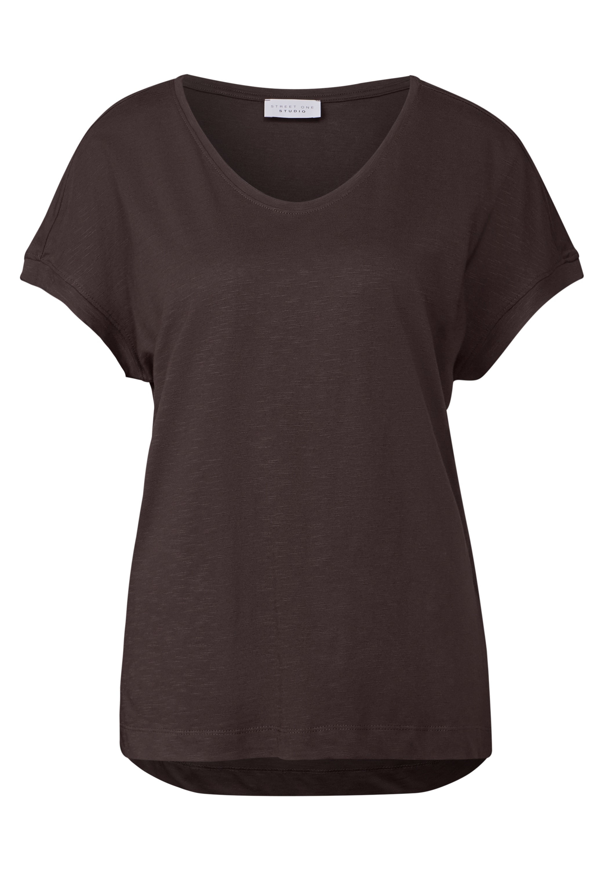 STREET ONE STUDIO V-Shirt, im soften Baumwoll-Mix