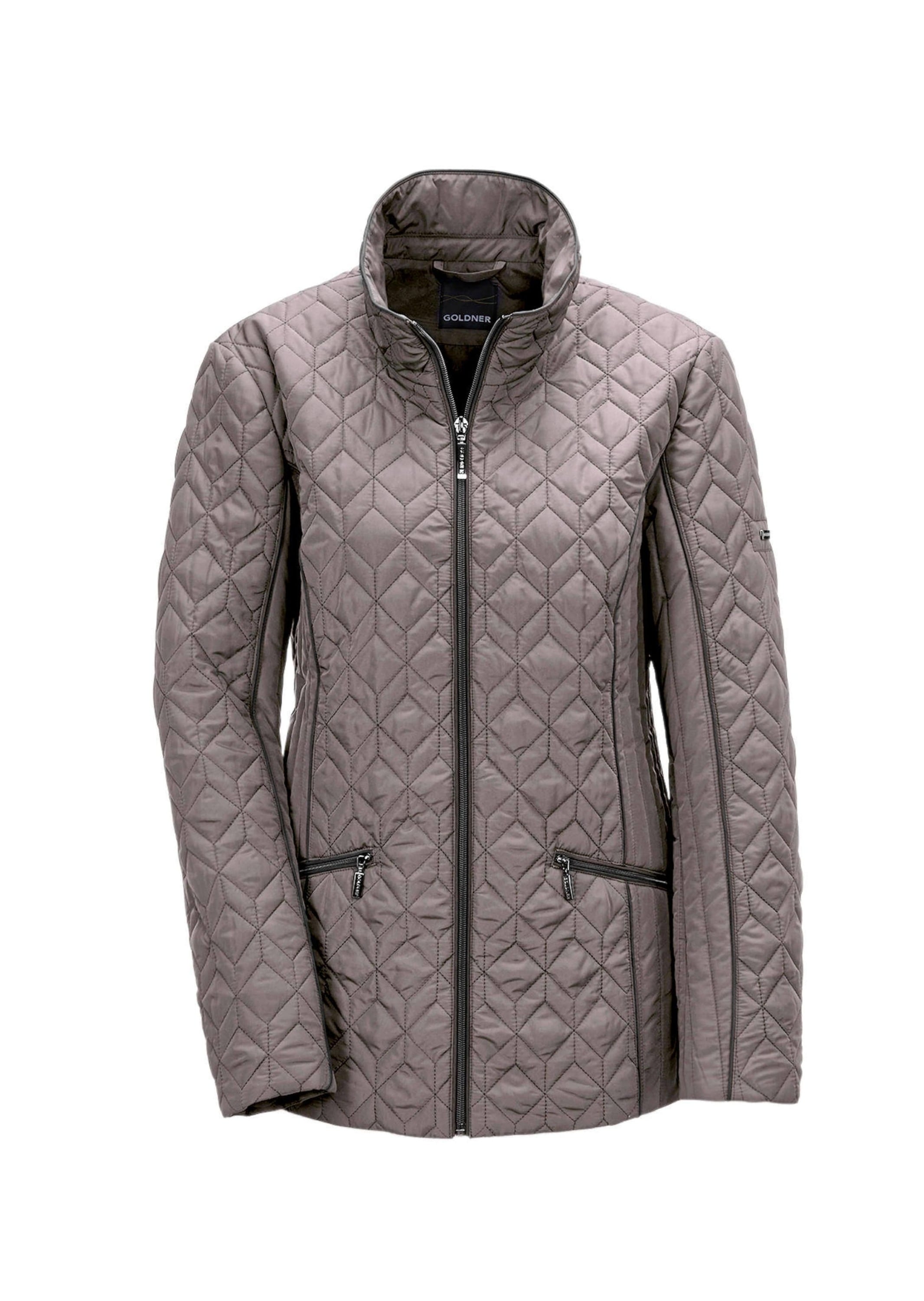 GOLDNER Steppjacke "Kurzgröße Winterjacke mit Stehkragen" Modern intepretierter Rautenstepp