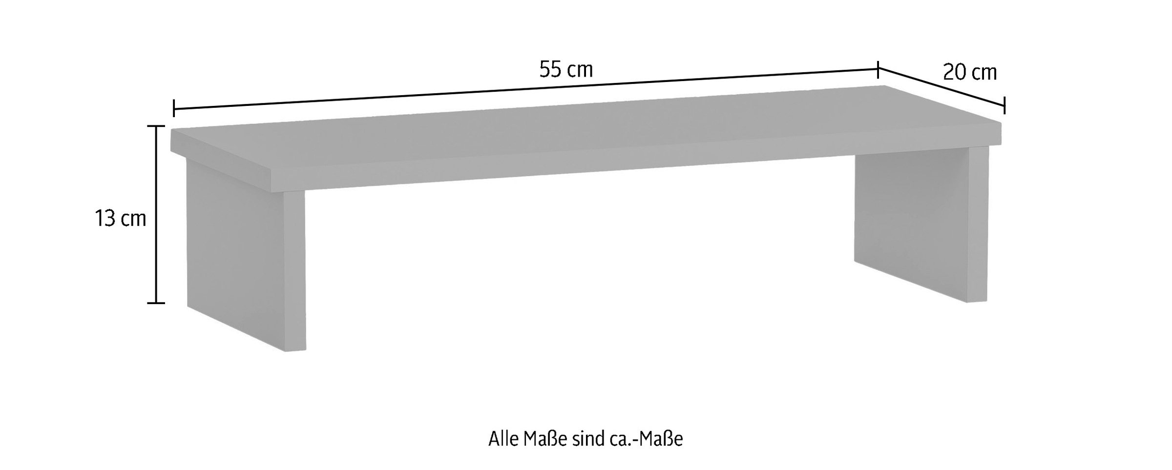 Schildmeyer Schreibtischaufsatz »Baku«, Bildschirmaufsatz, Breite 55 cm, Made in Germany