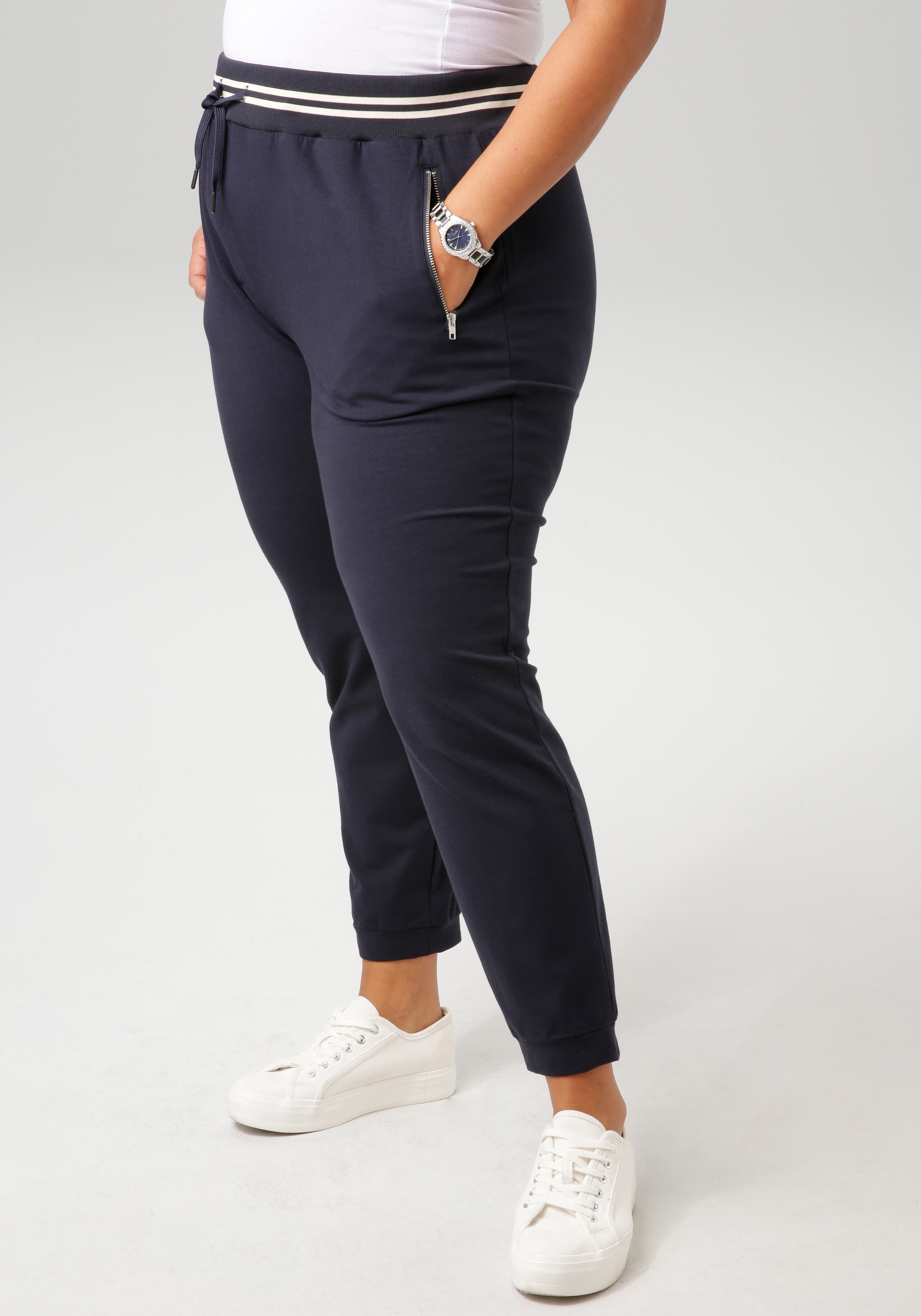 Aniston PLUS Schlupfhose, Mit Reißverschlusstaschen - NEUE KOLLEKTION