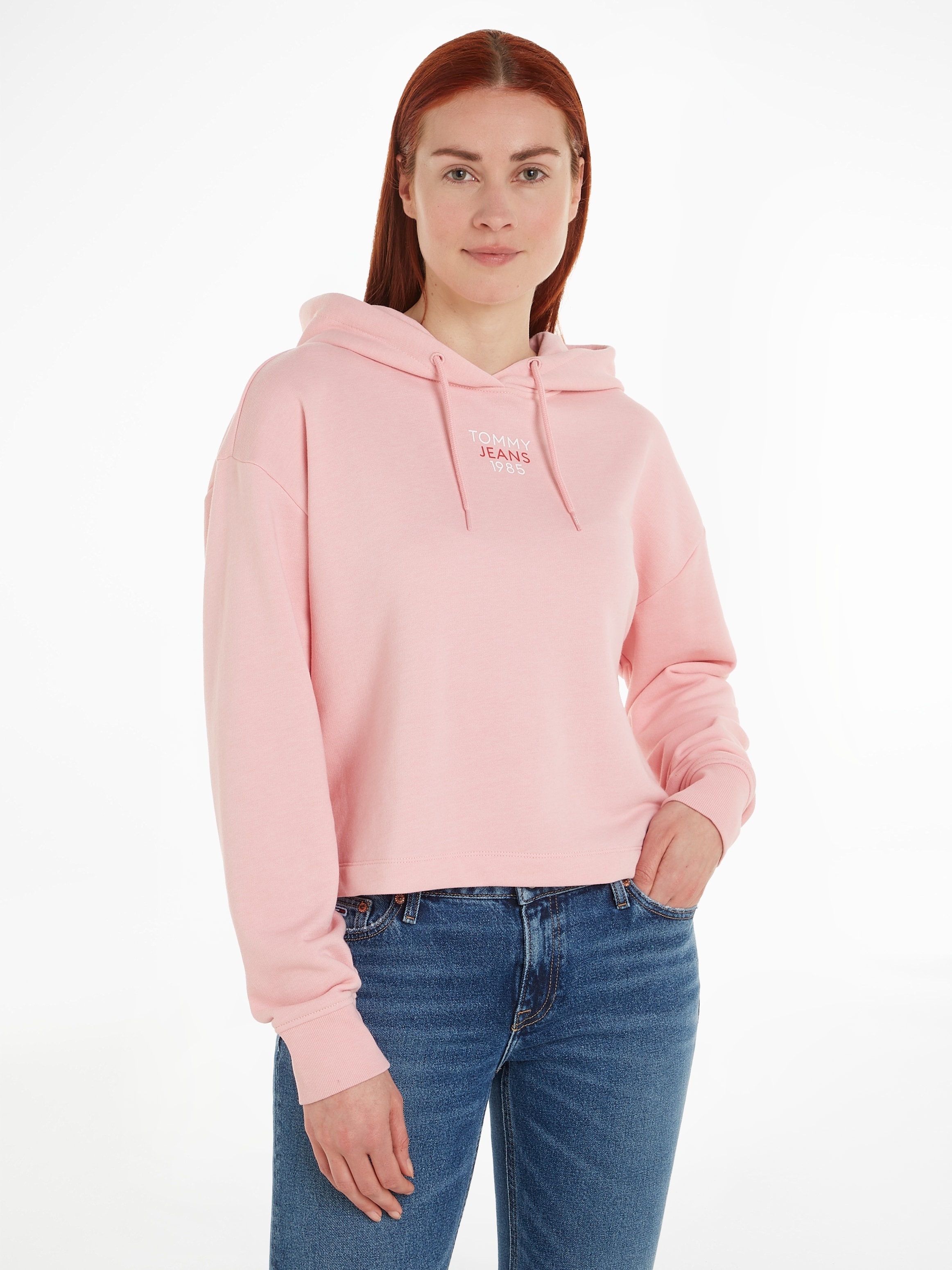 Tommy Jeans Kapuzensweatshirt "TJW RLX ESSENTIAL LOGO1 HOOD EXT", mit Markenlabel Stickerei