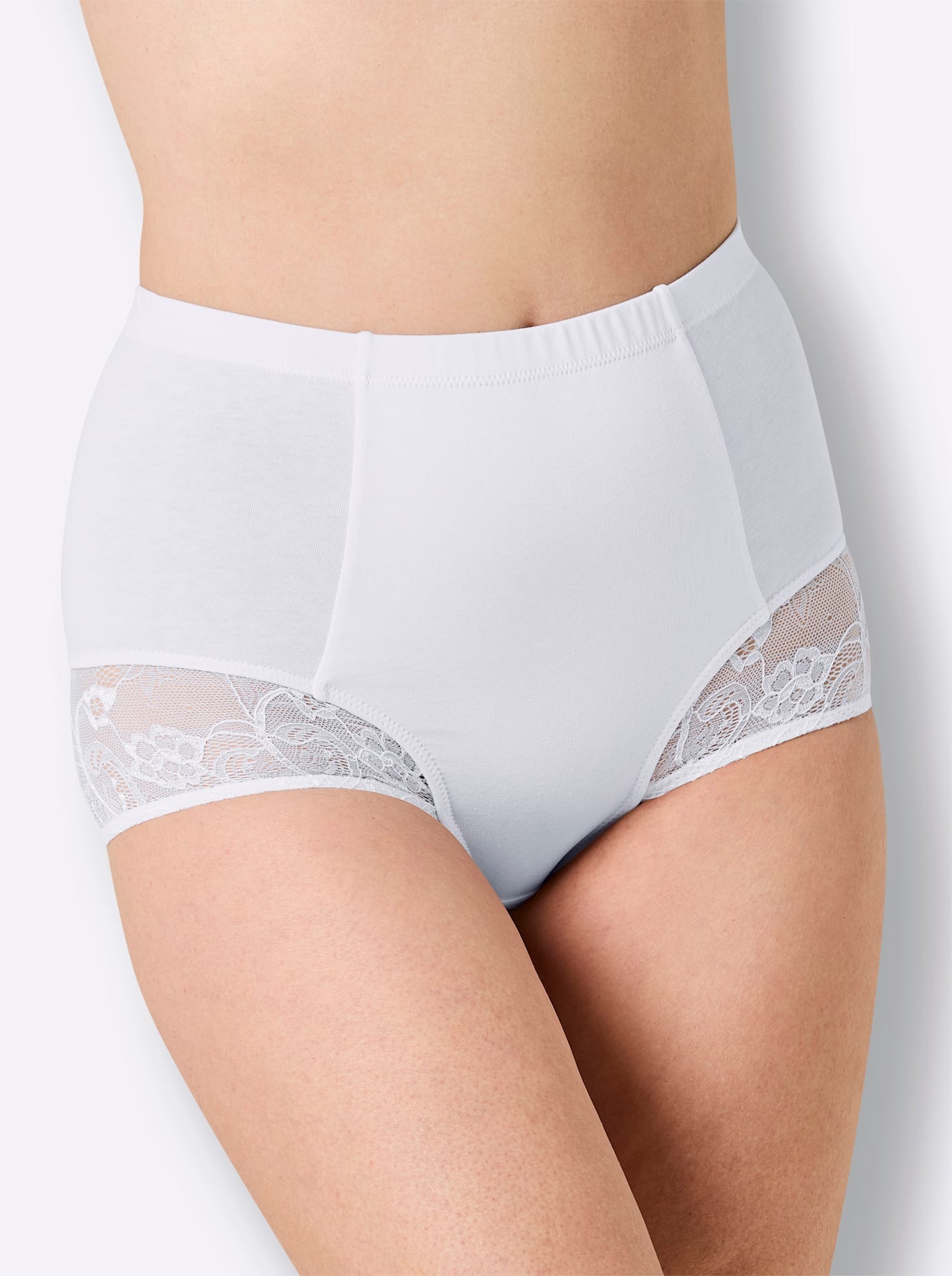 WÄSCHEPUR Damen Formslip, Gr. 48weiß, 95% Baumwolle, 5% Elasthan, Unterhosen