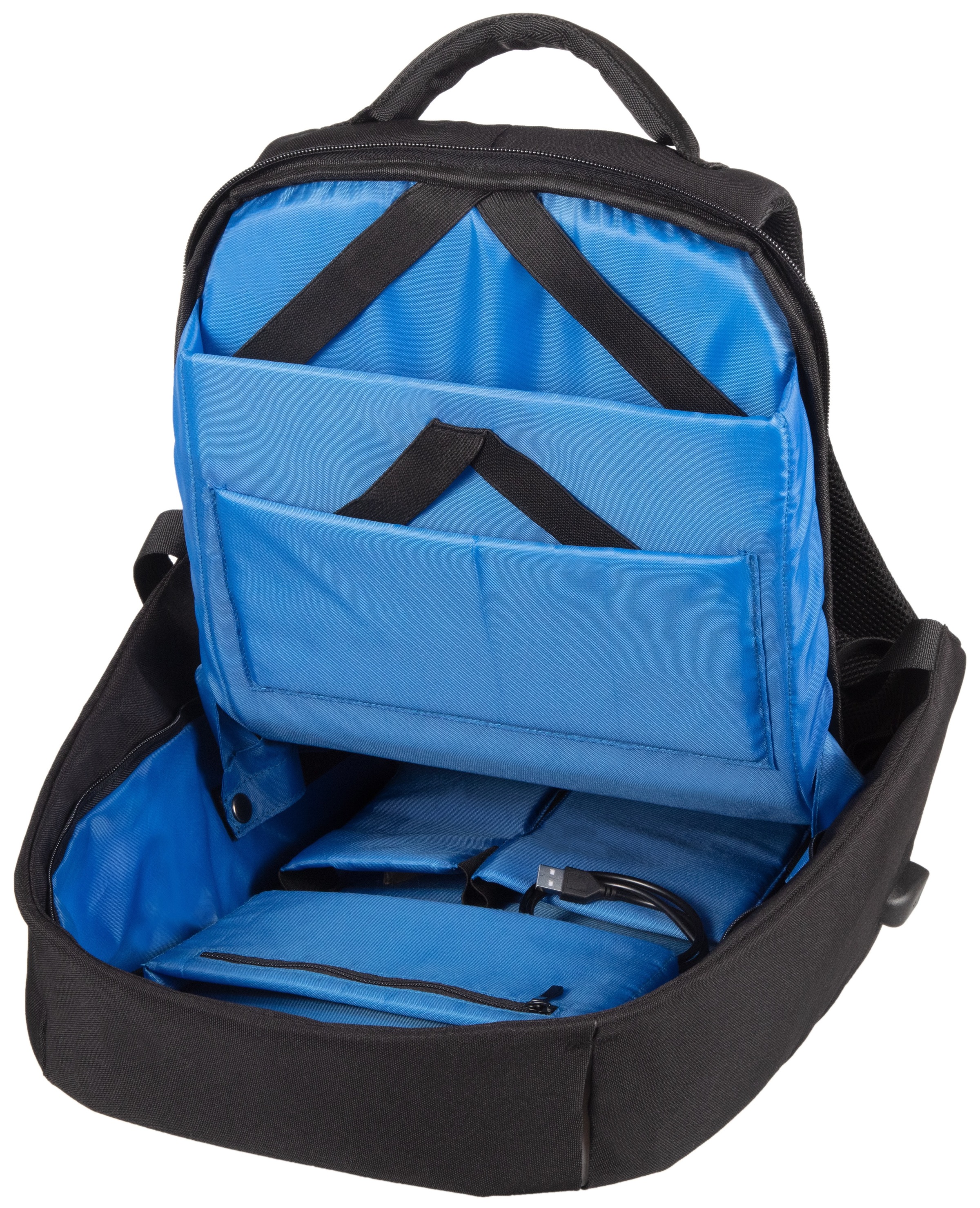 LIGHTPAK® Laptoprucksack »RPET«, aus recyceltem Material mit USB-Schleuse