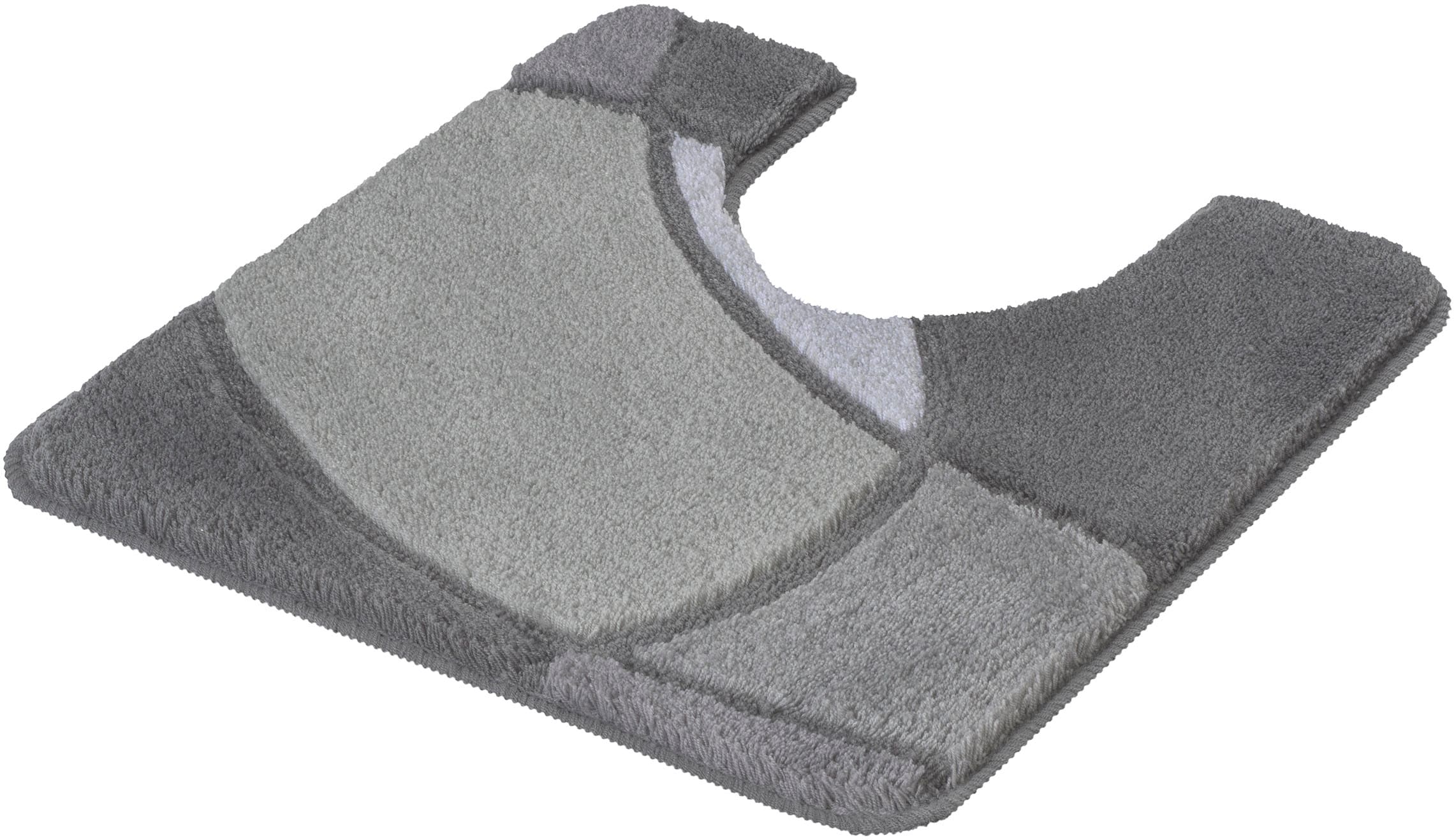Kleine Wolke Badematte "Kent, Badvorleger, Badezimmer Teppich" Höhe 20 mm rutschhemmend beschichtet fußbodenheizungsgeeignet Badteppich, modernes Design, Hoch-Tief Effekt