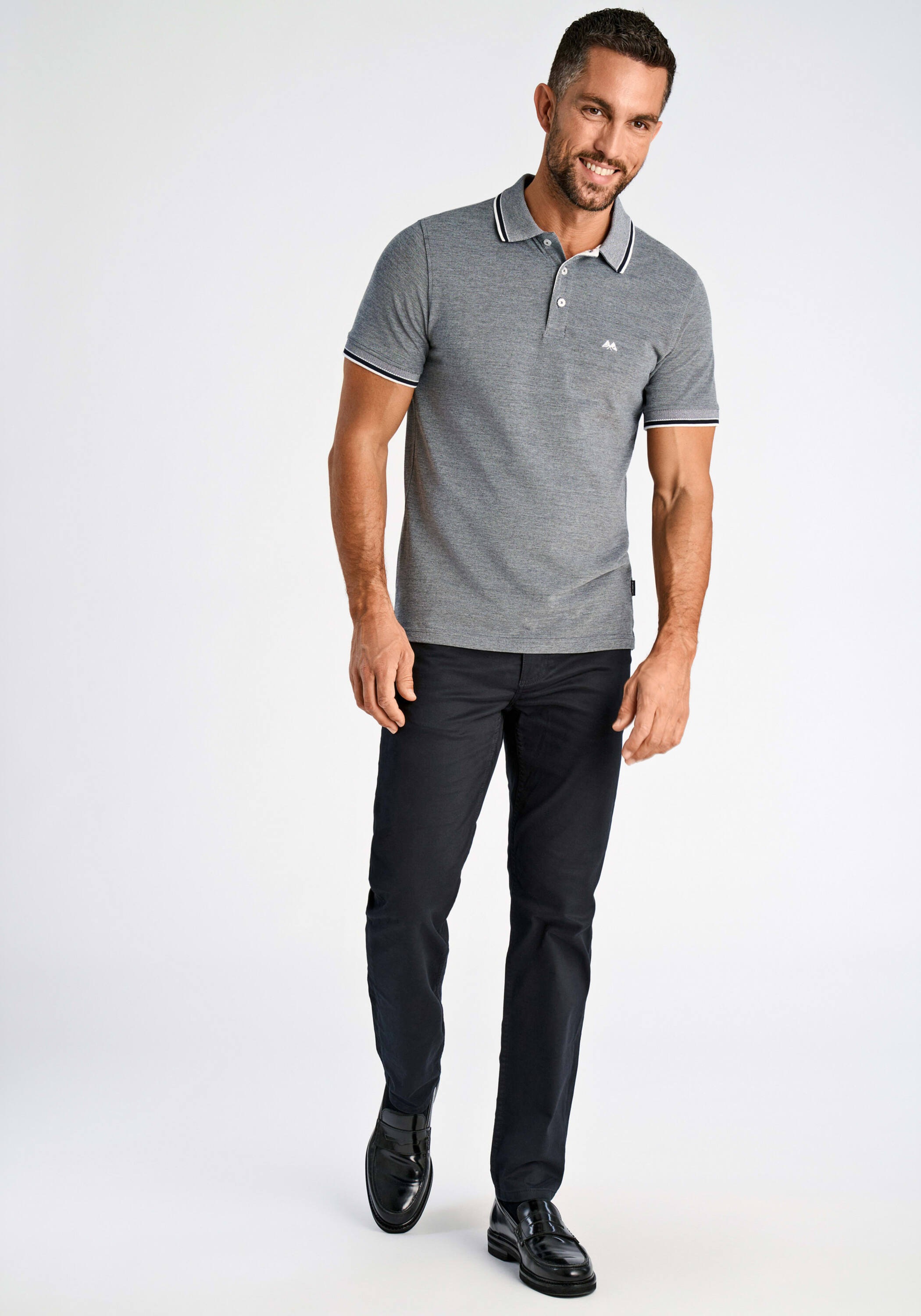 Lindbergh Poloshirt Relaxed Fit Navy-Green Size L 5