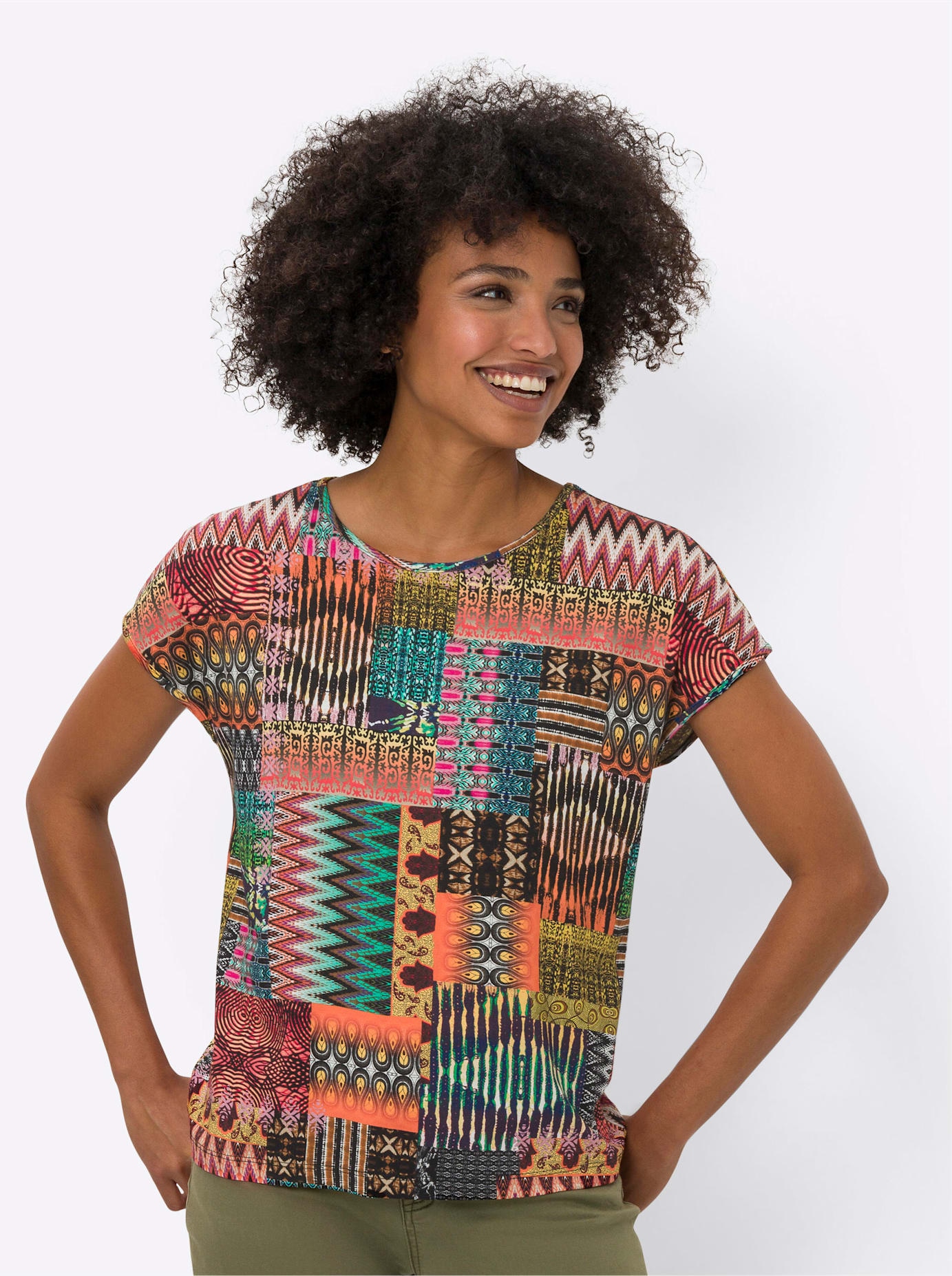 heine Kurzarmshirt »Druck-Shirt«, (1 tlg.)