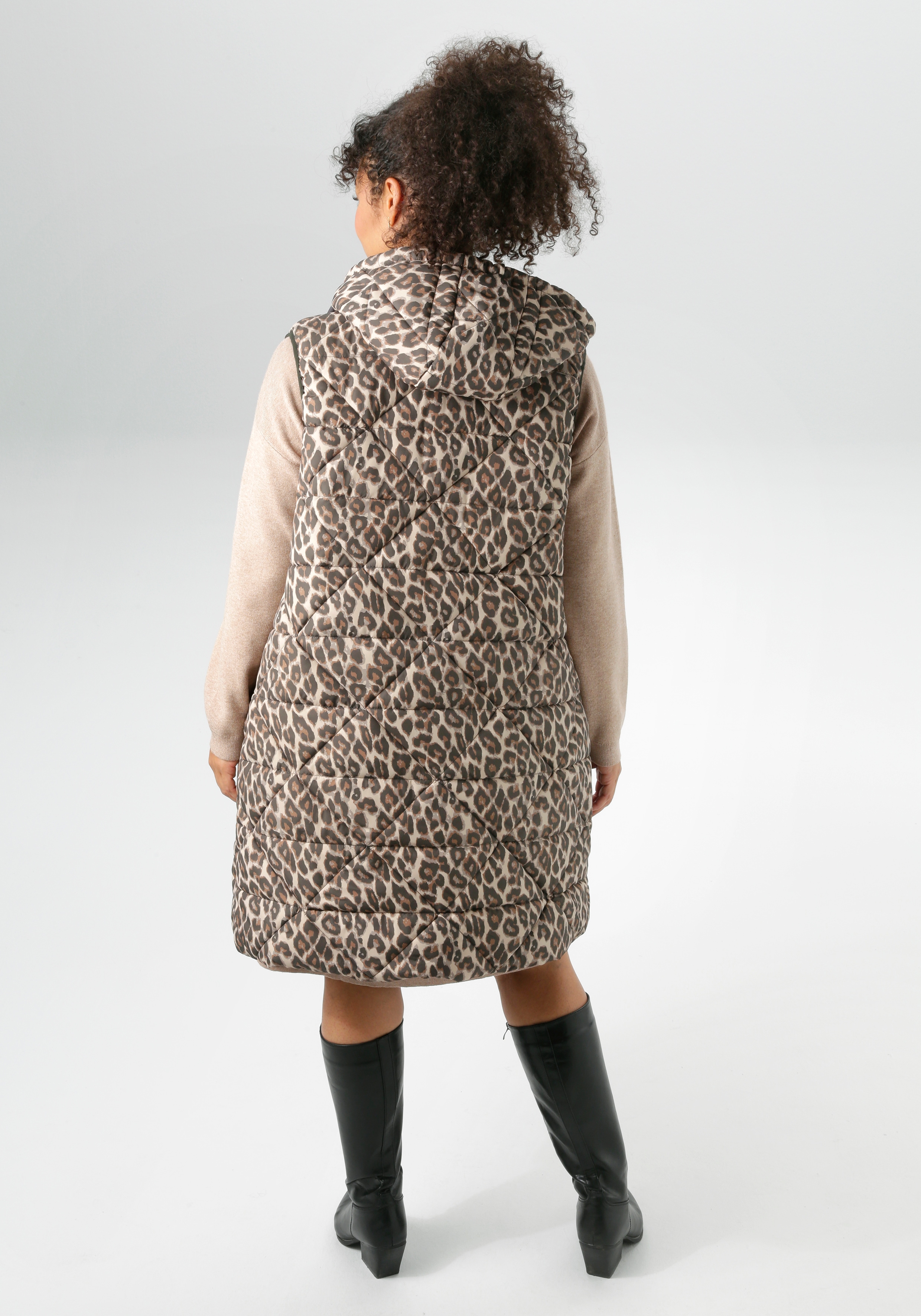 Thumbnail - Aniston PLUS Steppweste im aktuellen Leoprint