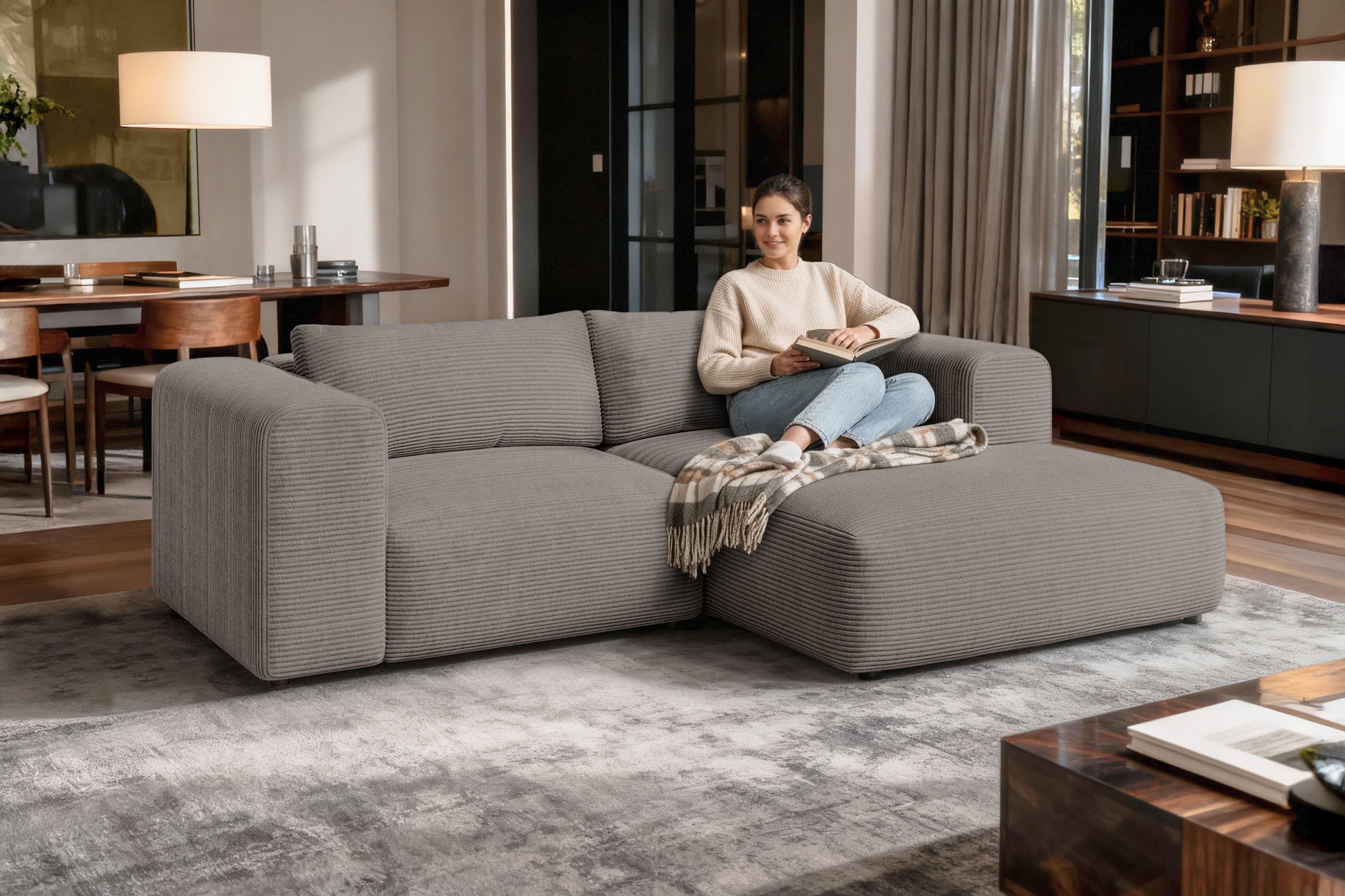 OTTO home Ecksofa "TIARRA Design-Sofa mit Ottomane recht/links bestellbar, günstig online kaufen