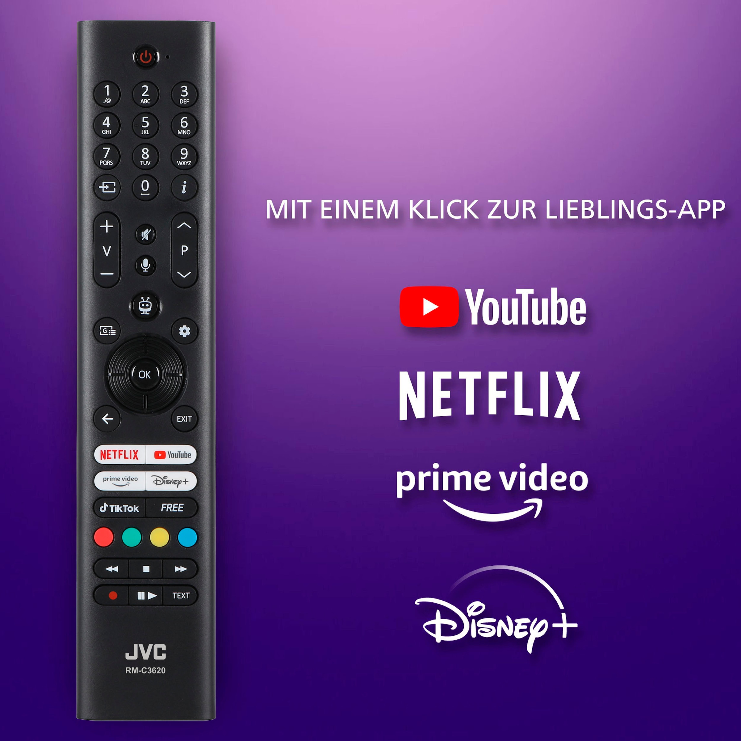 JVC DLED-Fernseher »LT-55VU7555«, 4K Ultra HD, Smart-TV