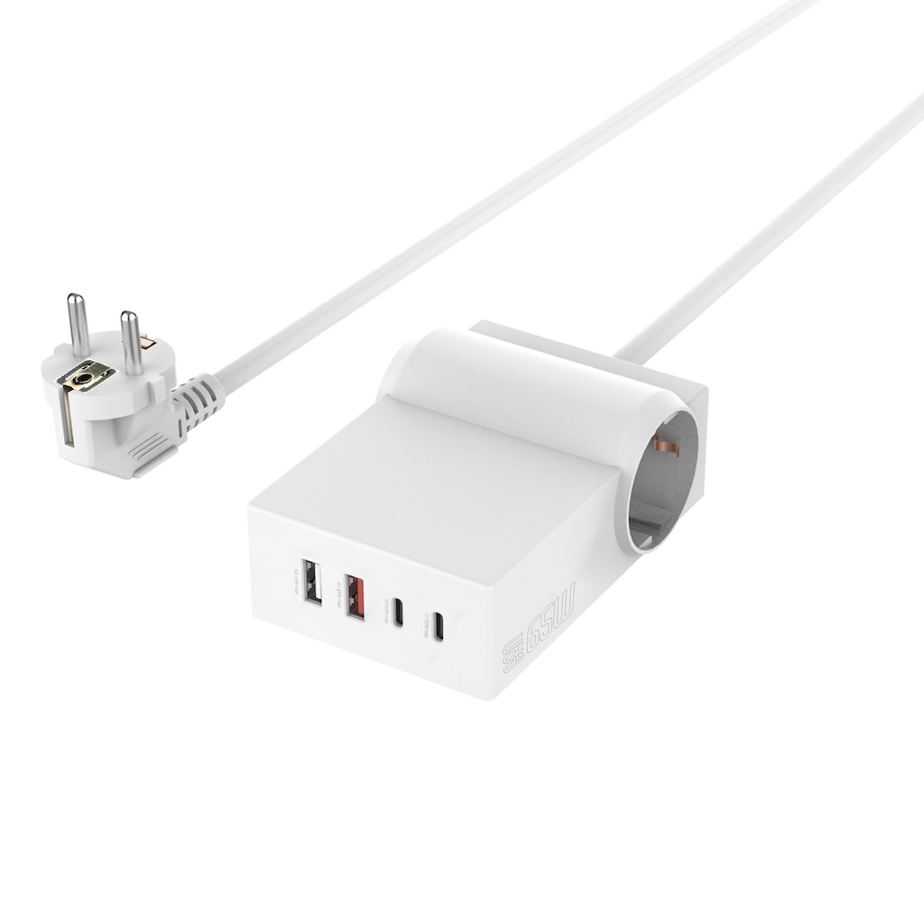 4smarts USB-Ladegerät »6 in 1 USB-C/A Steckdosenleiste Desk GaN 65W«