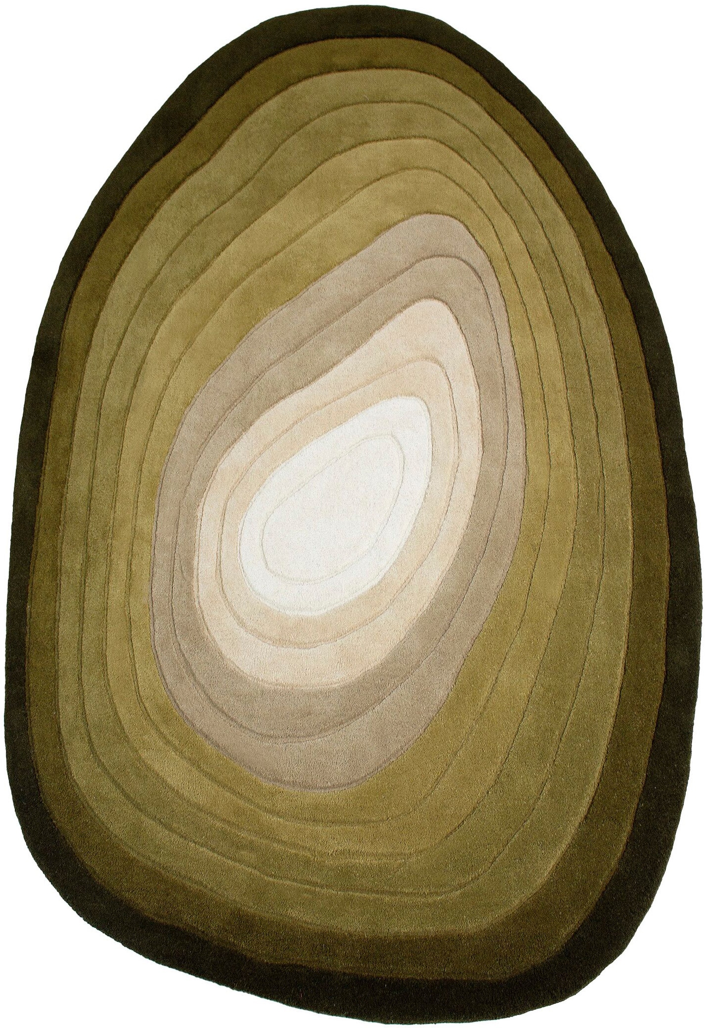 FLAIR RUGS Teppich »PUDDLE OMBRE WOOL« rechteckig 11 mm Höhe Wollteppich in Pfützenform