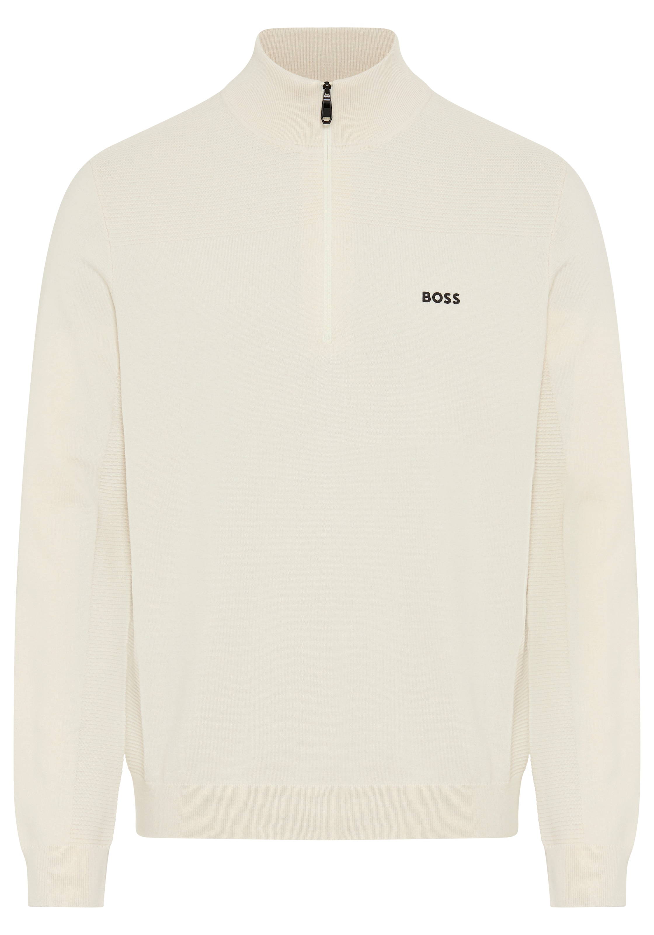 BOSS GREEN Strickpullover Stehkragen mit Reißverschluss, Regular Fit günstig online kaufen