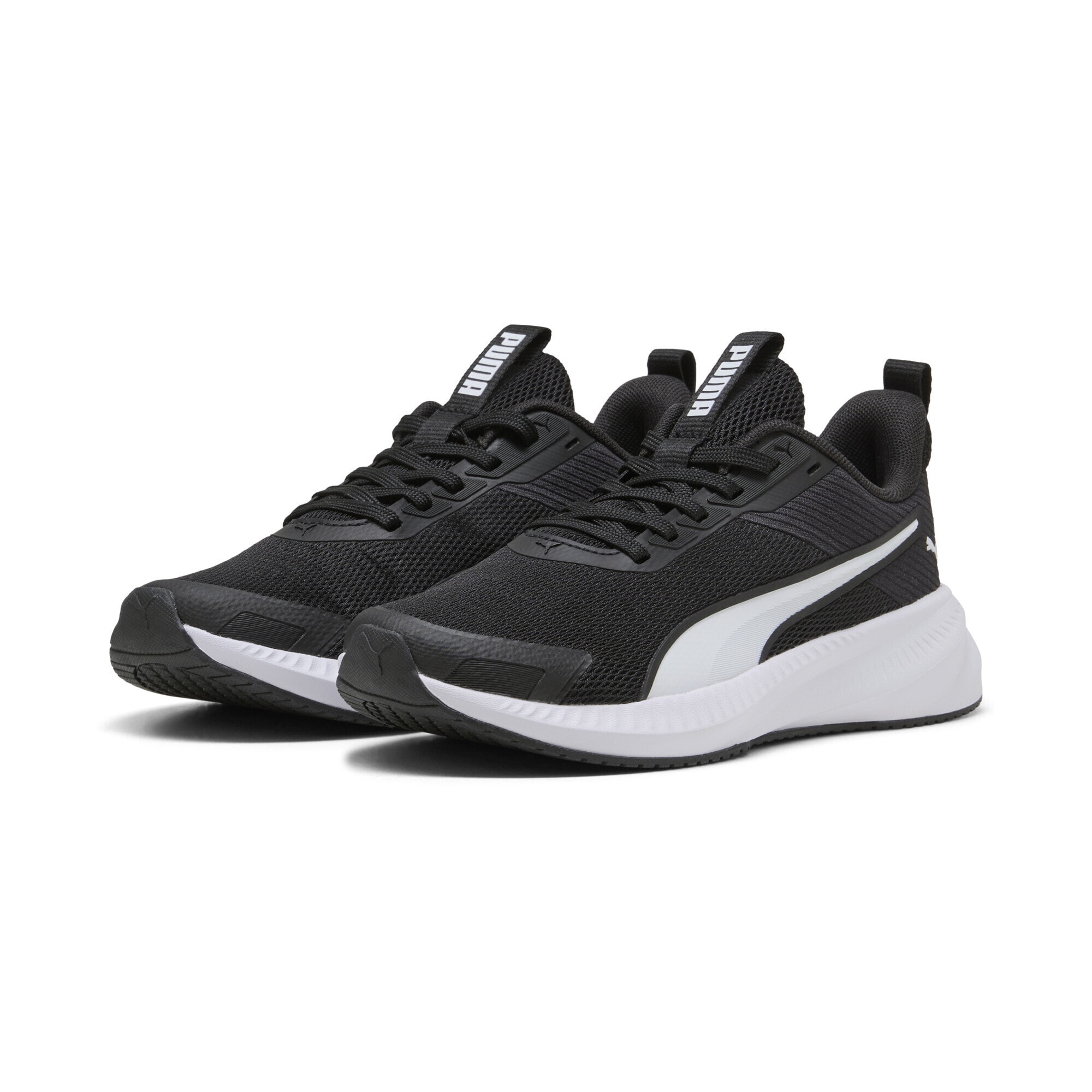 PUMA Jungen Sneaker "Flyer Lite 4 Laufschuhe Jugendliche", Gr. 38,5schwarz, weiß, Obermaterial: Textil, Synthetik. Futter: Textil. Innensohle: