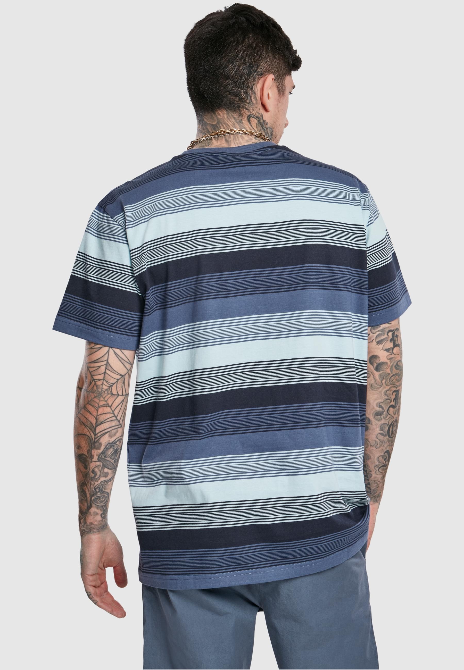 URBAN CLASSICS T-Shirt »Urban Classics Herren Yarn Dyed Sunrise Stripe Tee«, (1 tlg.)