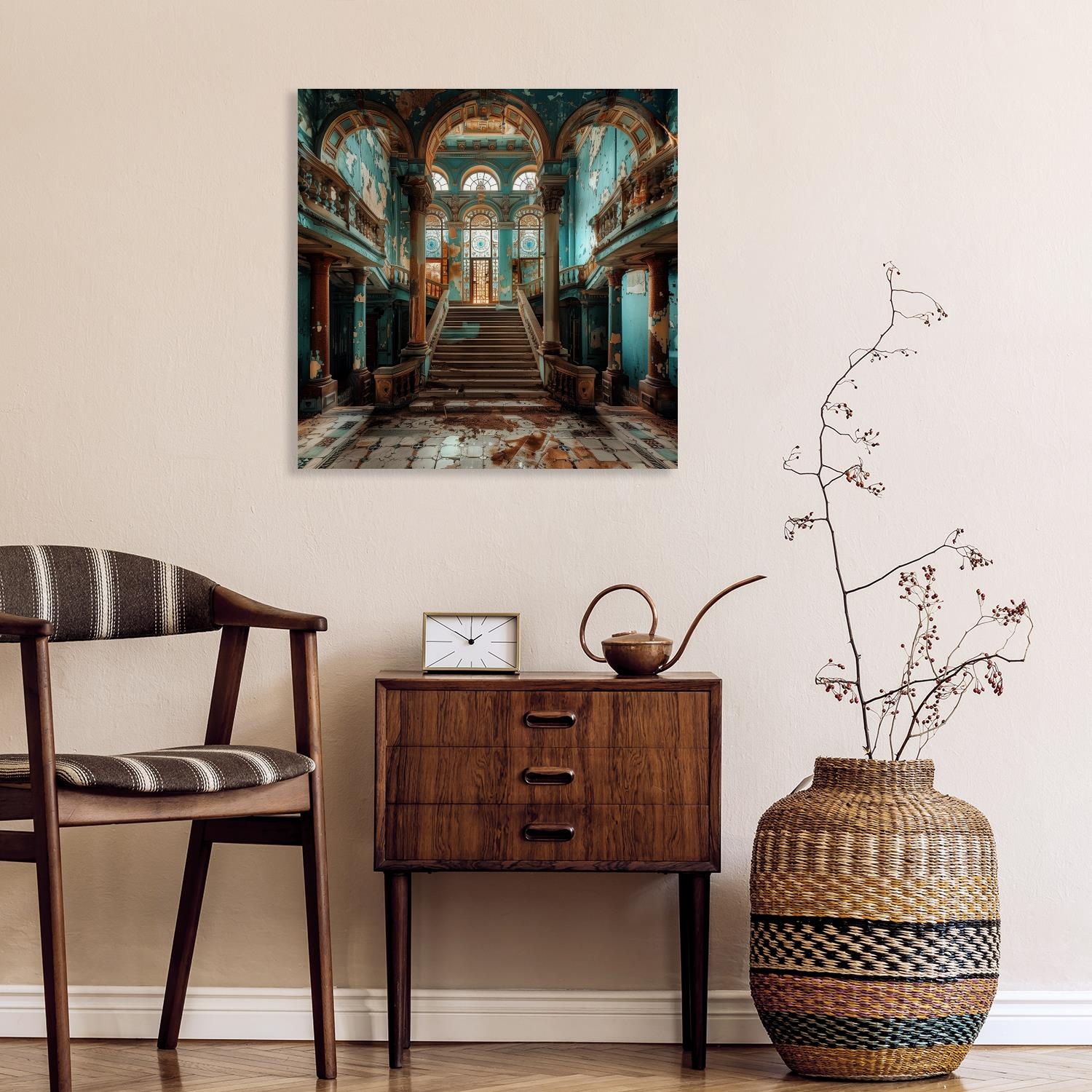 queence Acrylglasbild »Verlassener Eingang«, Architektonische Elemente-Elemente der Architektur-Gebäude-Innenarchitektur-Kunst, (1 St.), Fine Art-Print in Galeriequalität