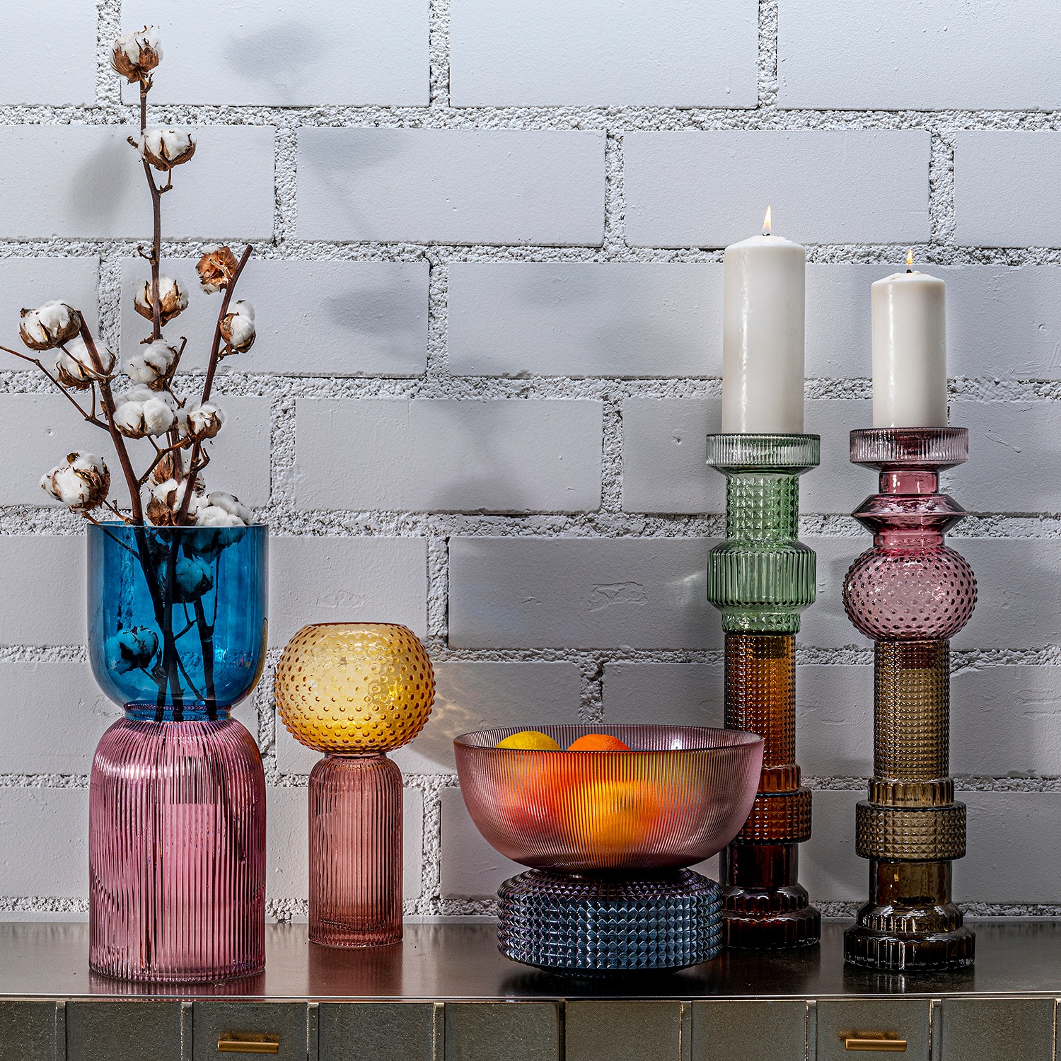 Kare Design Tischvase "Vase Marvelous Duo Gelb Lila 31cm" günstig online kaufen