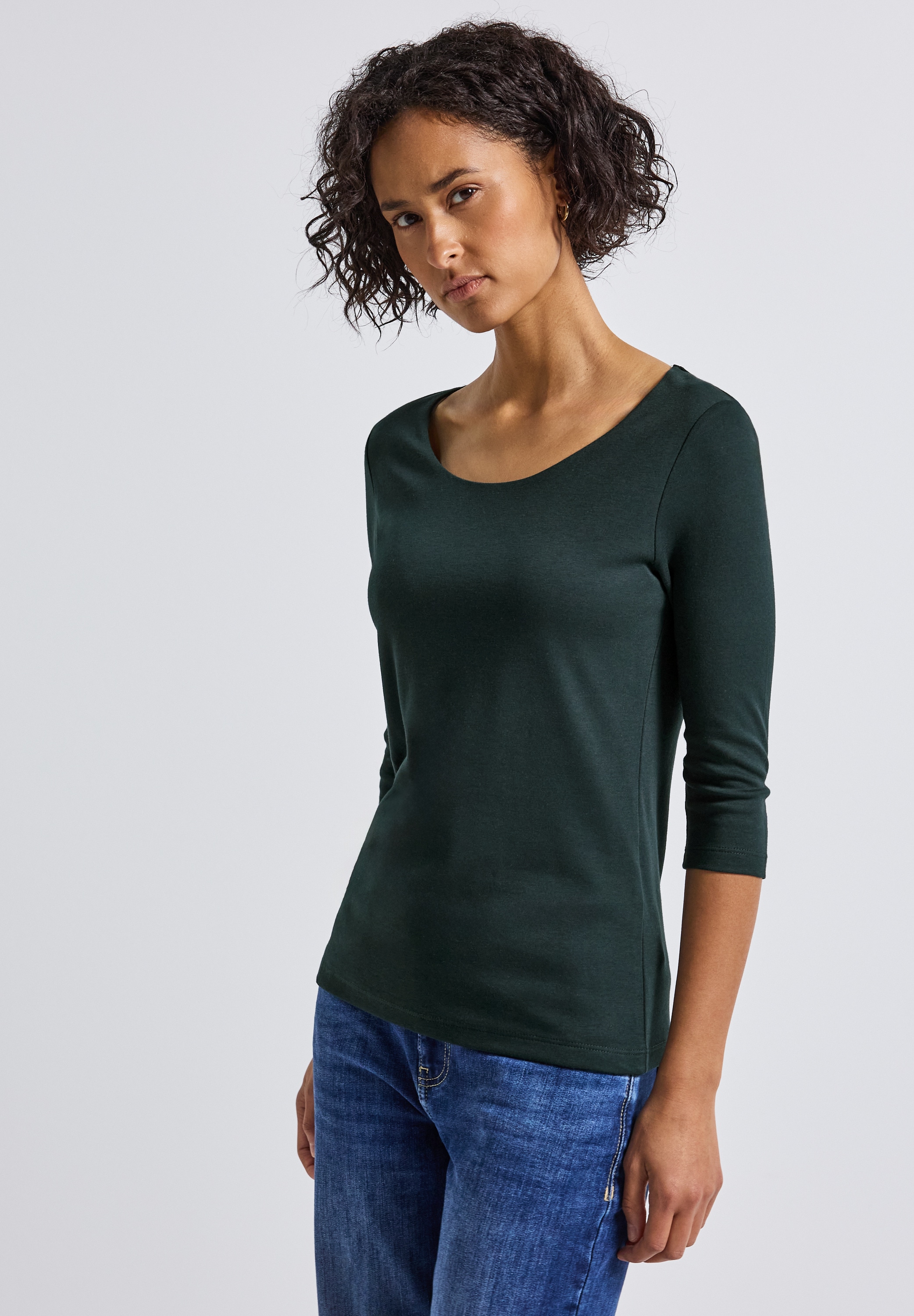 STREET ONE 3/4-Arm-Shirt, mit Rundhalsausschnitt günstig online kaufen