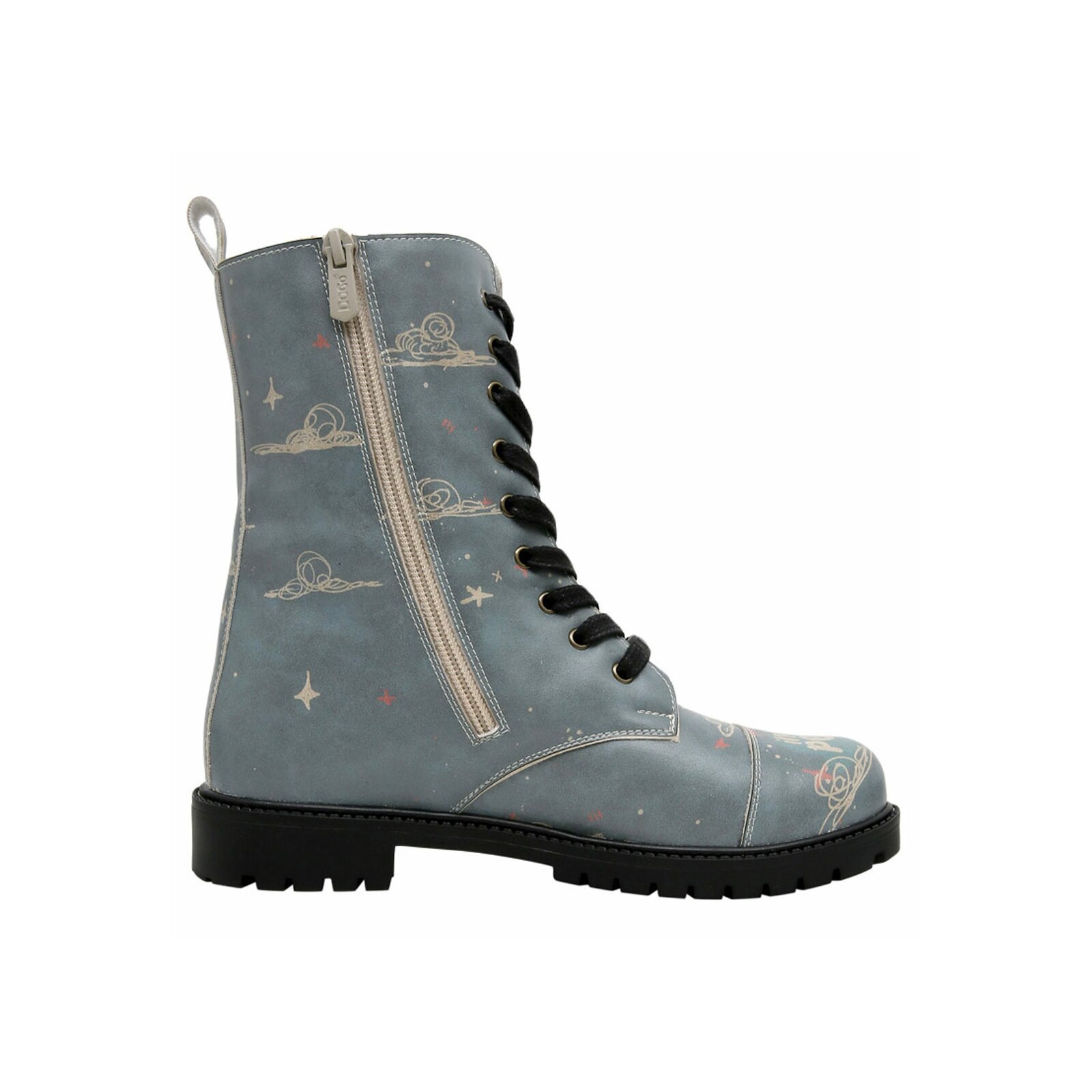 Thumbnail - DOGO Schnürboots "Zipsy High-Top Boots Find Your Inner Peace Damen Stiefeletten", Handgefertigt