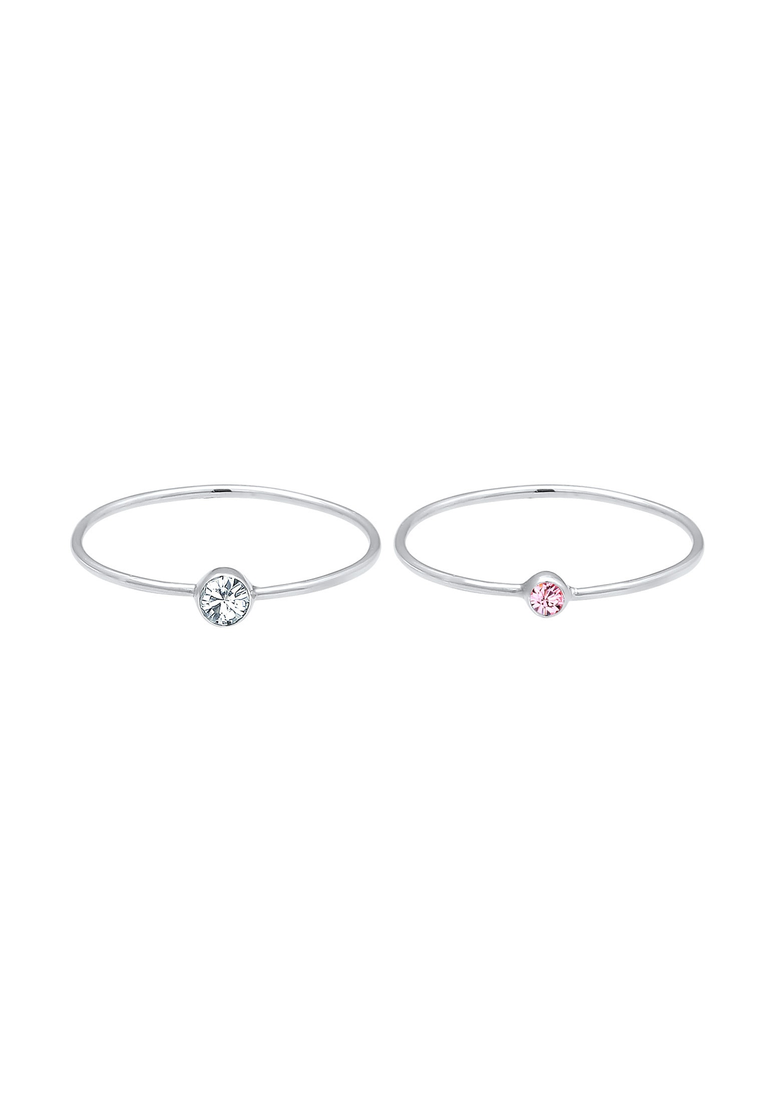 Elli Ring-Set »Ring Set 925 Silber, mit Kristallen von Swarovski(R)«