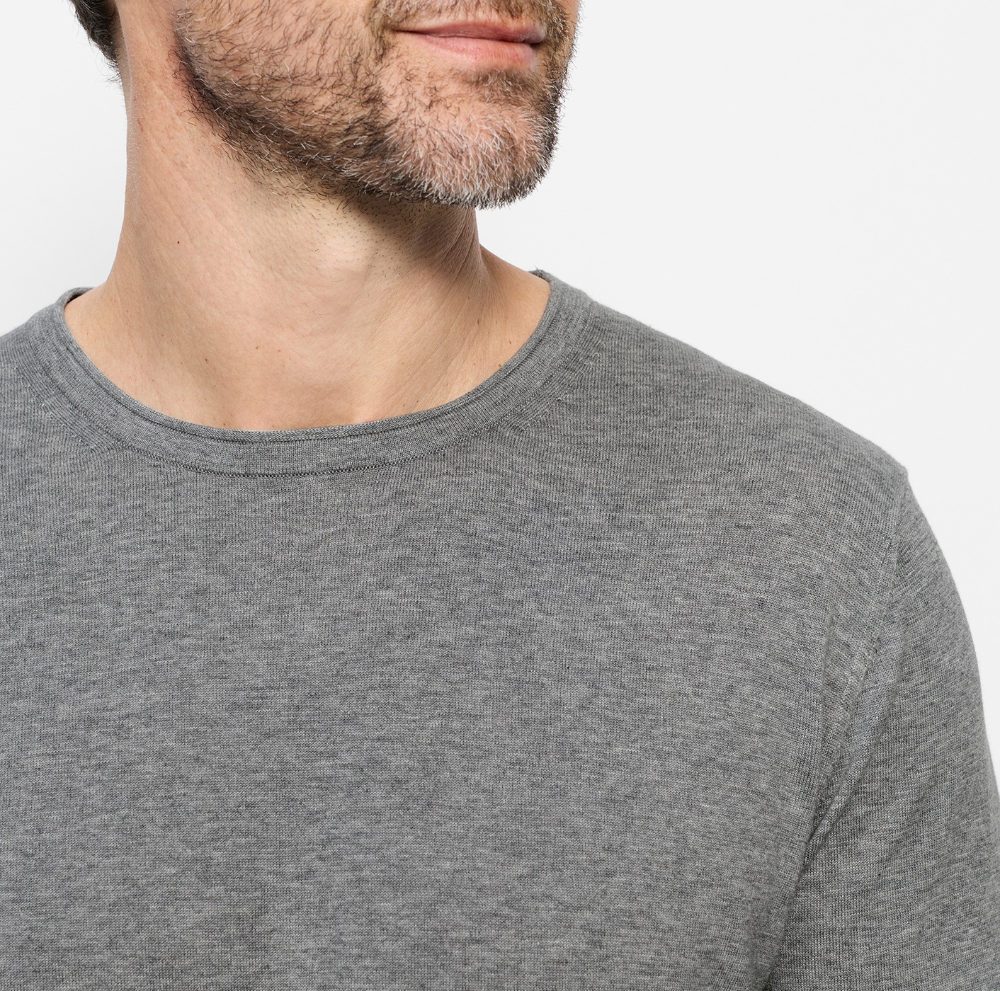OLYMP Strick Casual Crew Neck Sweater Grey XL 6